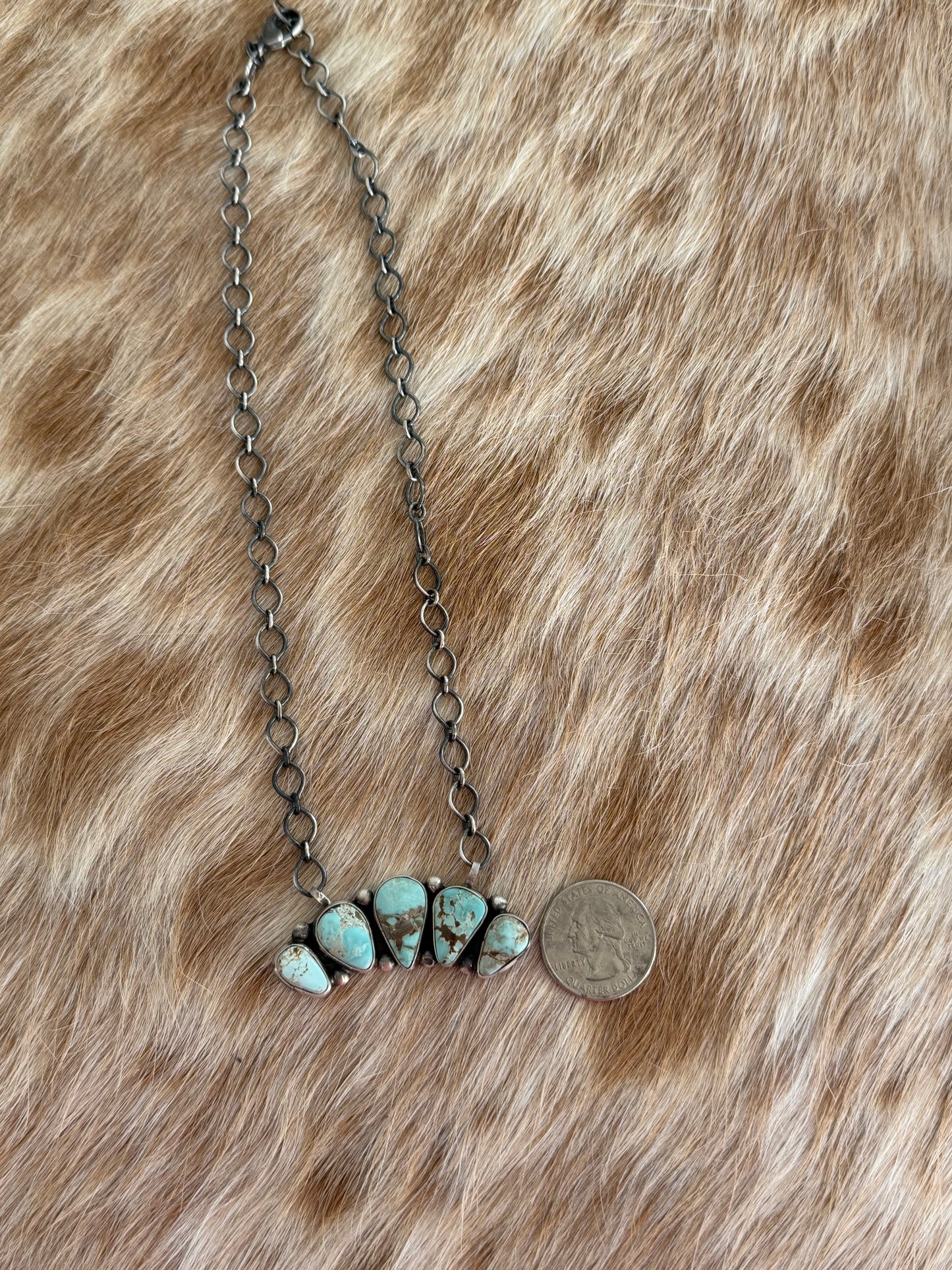 Dry Creek Turquoise Cluster Bar Necklace