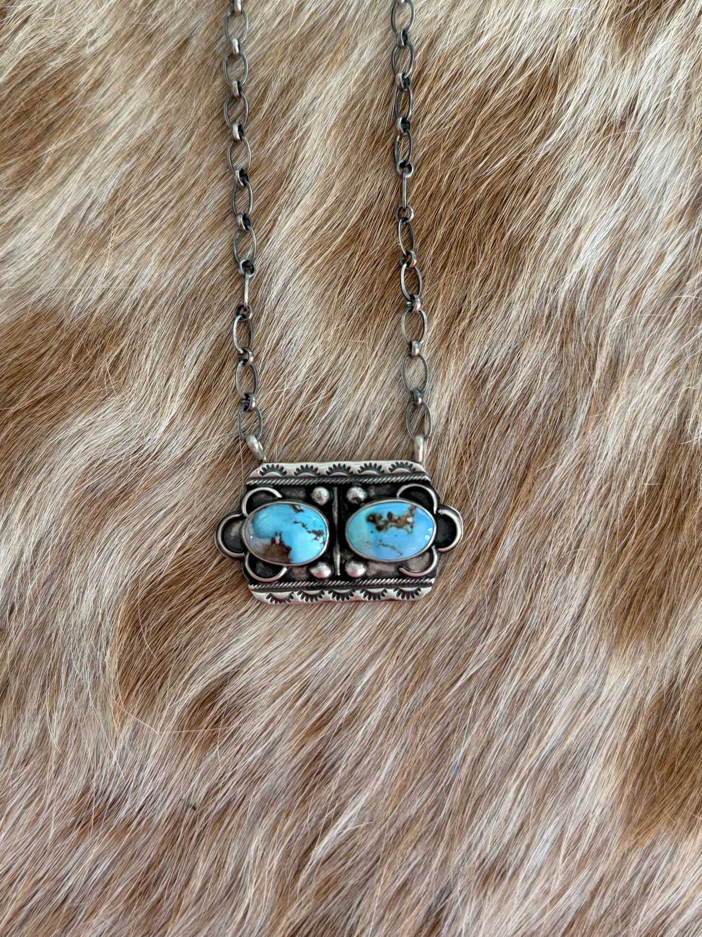 Golden Hills Turquoise Bar Necklace