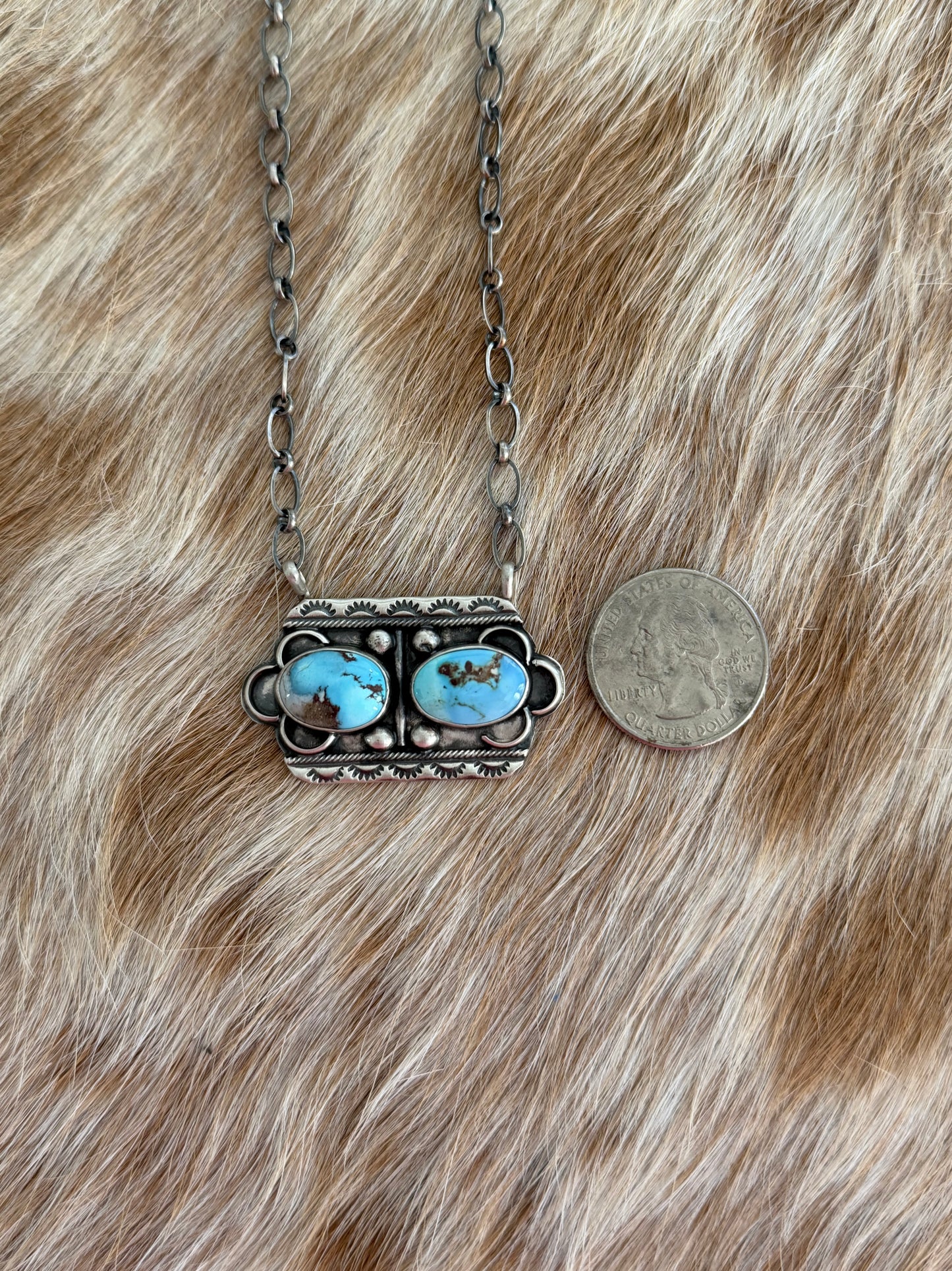 Golden Hills Turquoise Bar Necklace