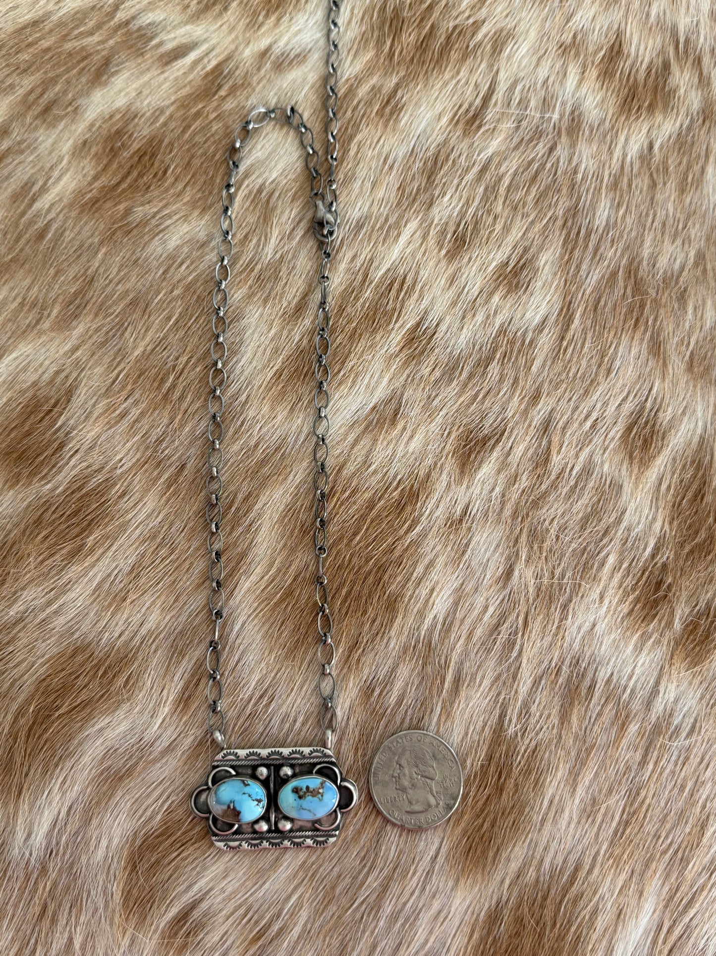 Golden Hills Turquoise Bar Necklace