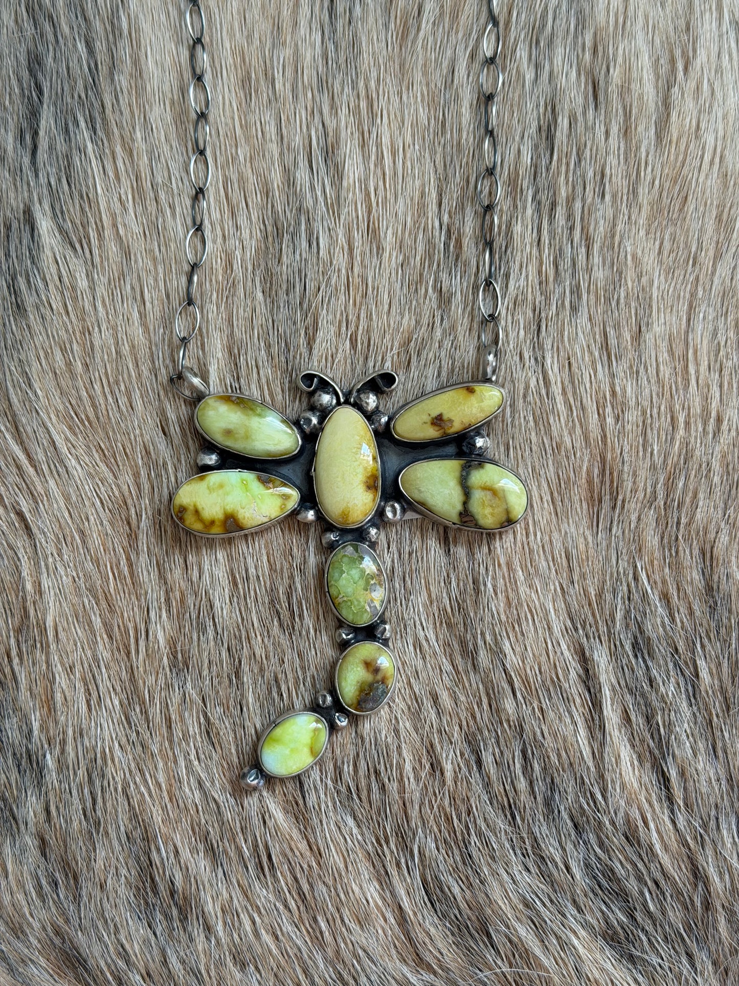 Palomino Variscite Dragonfly Necklace