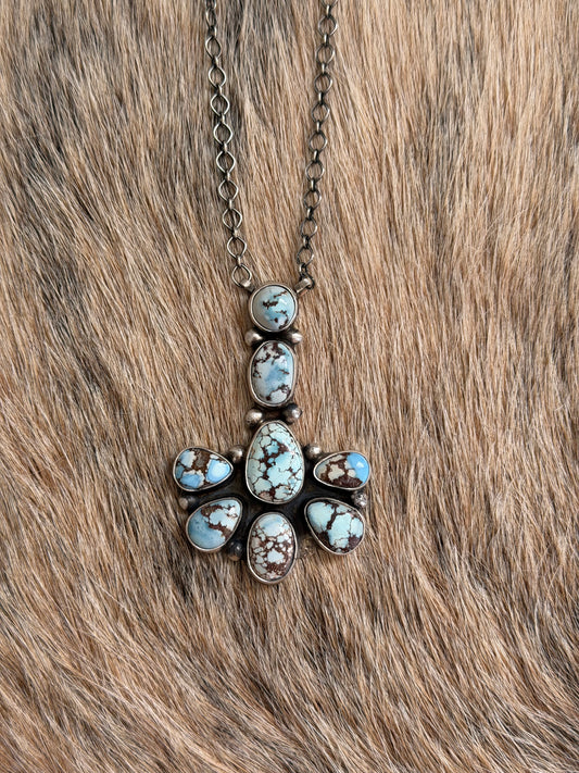 Golden Hills Turquoise Cluster Necklace