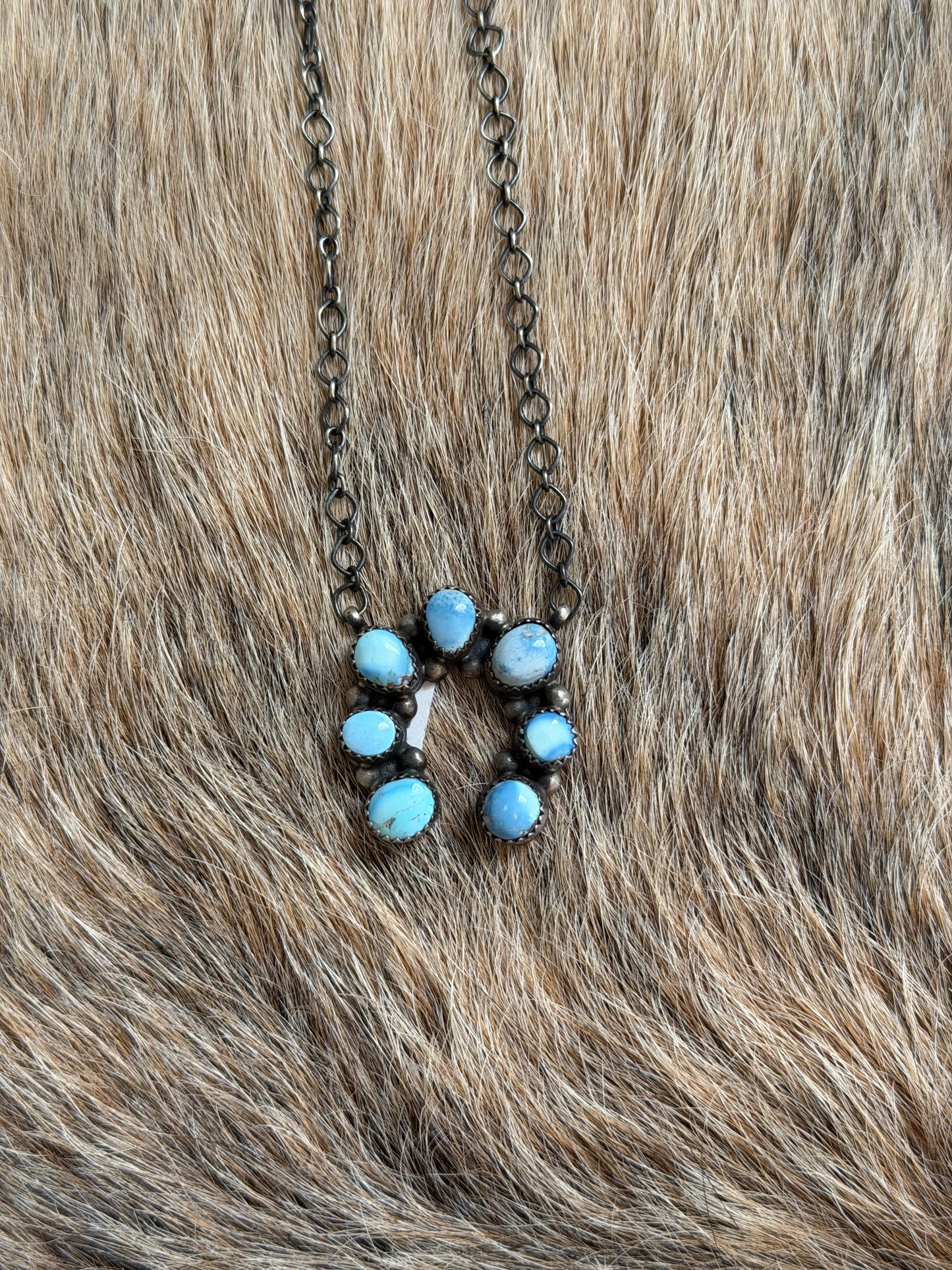 Golden Hills Turquoise Cluster Necklace