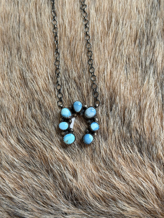 Golden Hills Turquoise Cluster Necklace