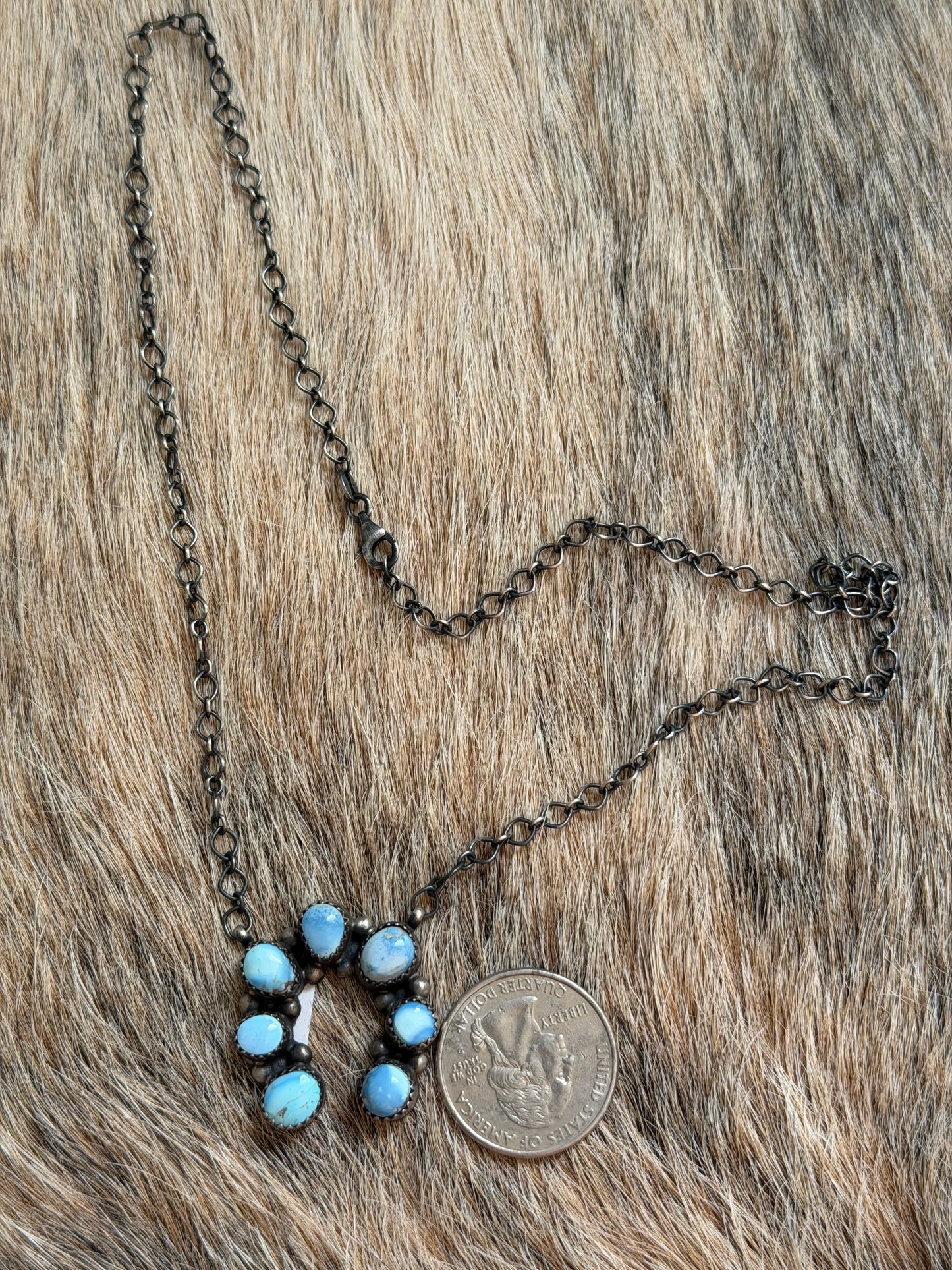 Golden Hills Turquoise Cluster Necklace