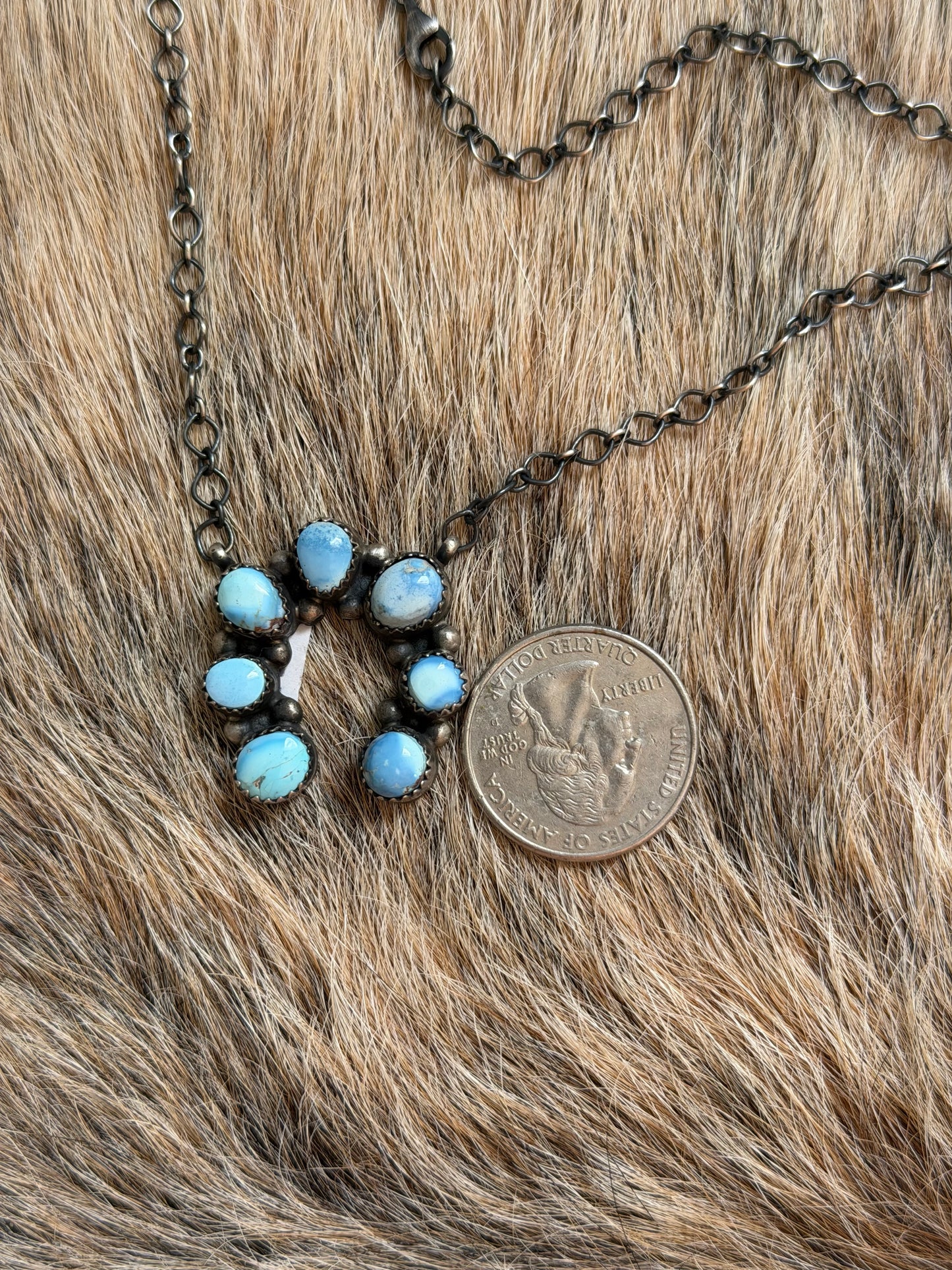 Golden Hills Turquoise Cluster Necklace