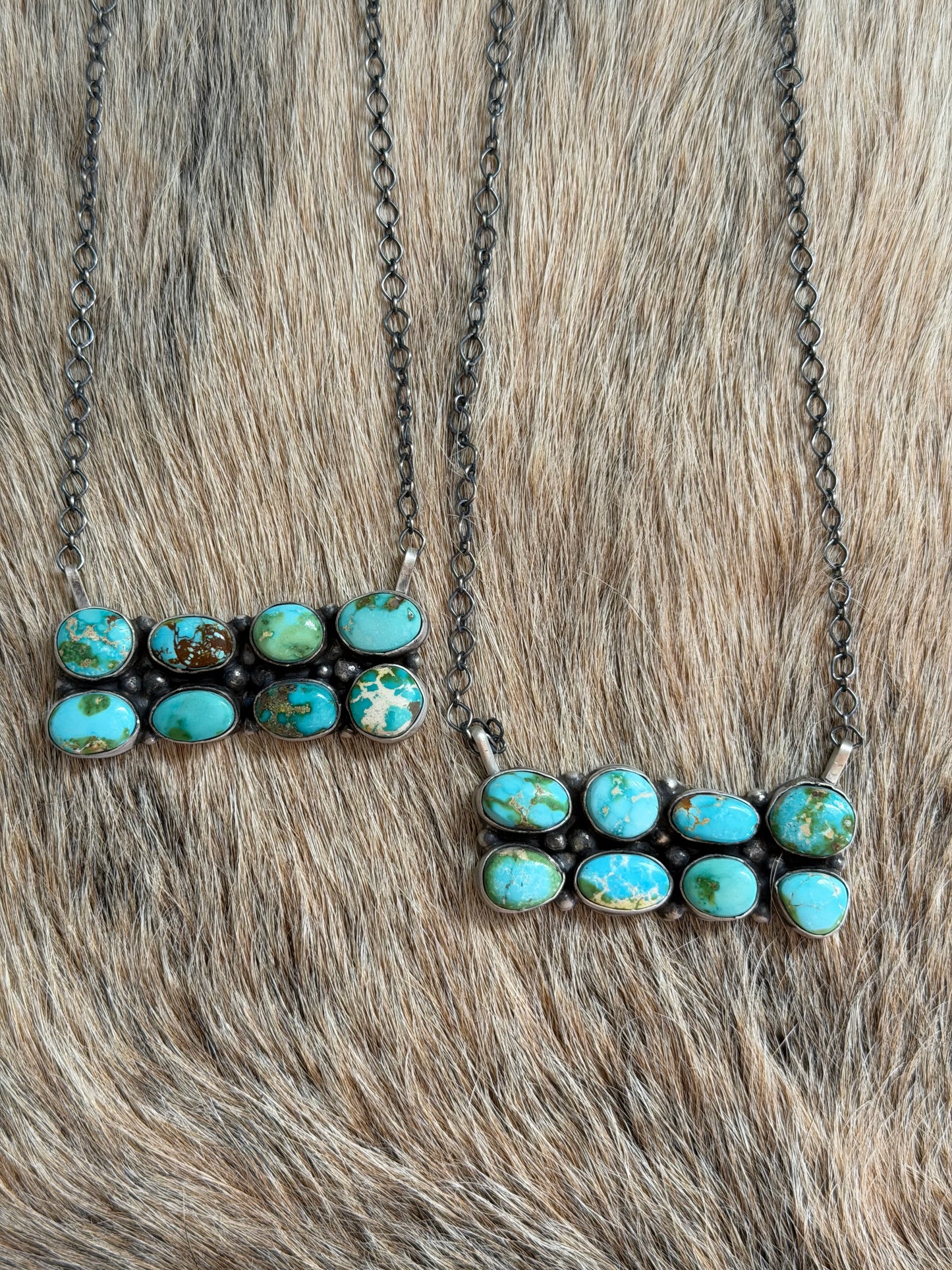 Sonoran Gold Turquoise Cluster Necklace