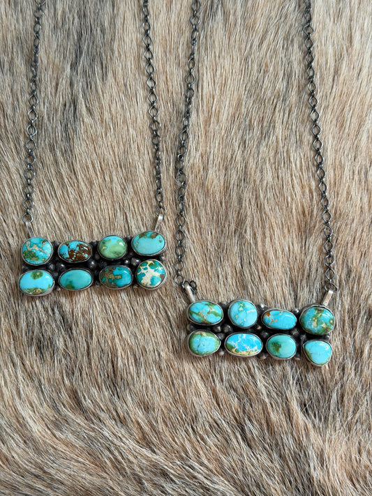 Sonoran Gold Turquoise Cluster Necklace
