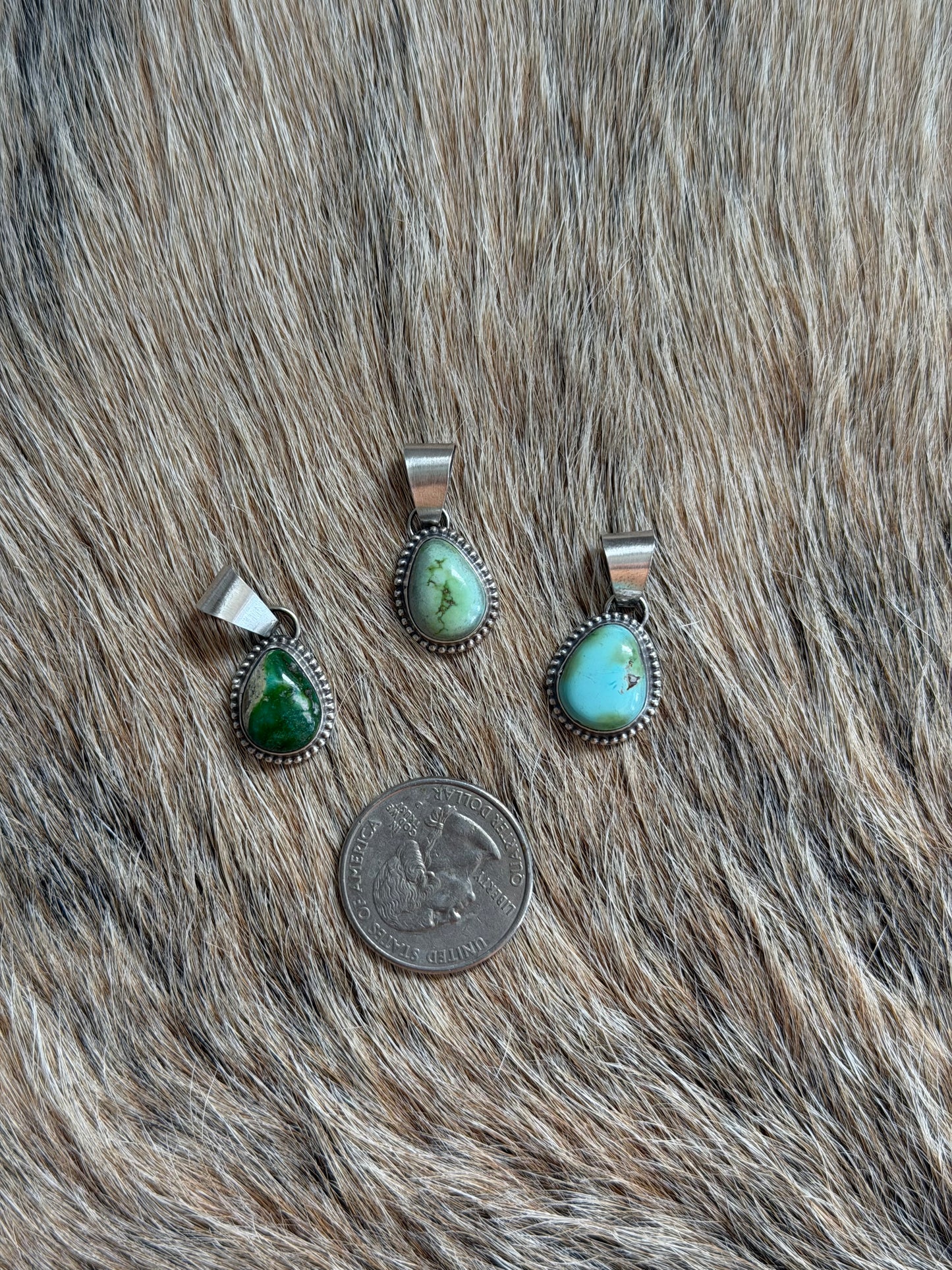 Sonoran Gold Turquoise Dainty Pendant