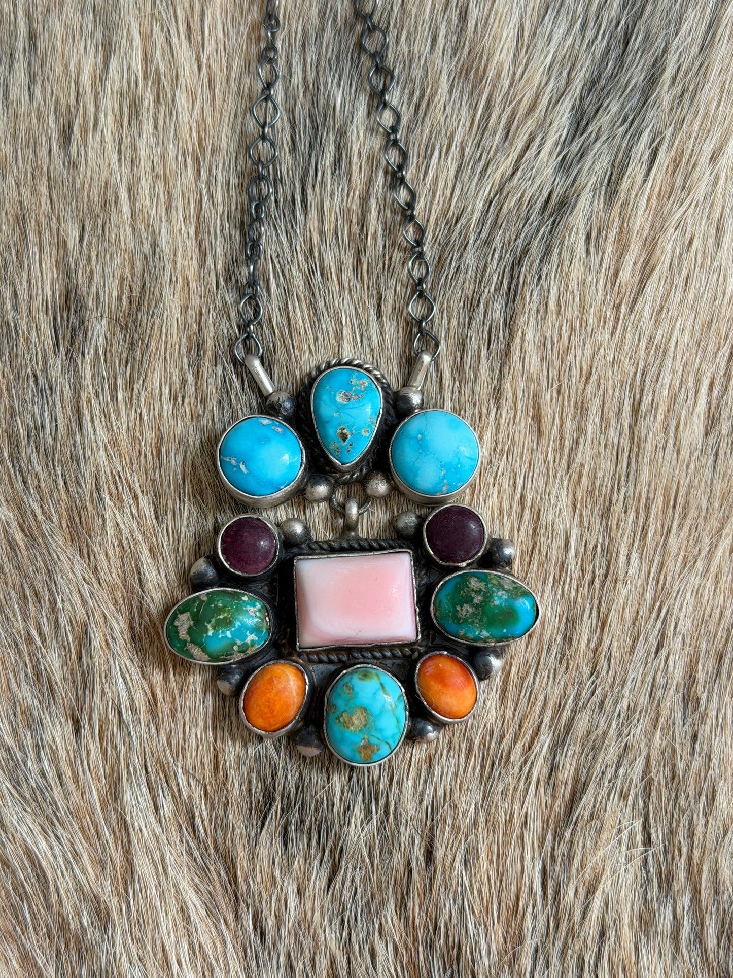 Multicolor Cluster Necklace
