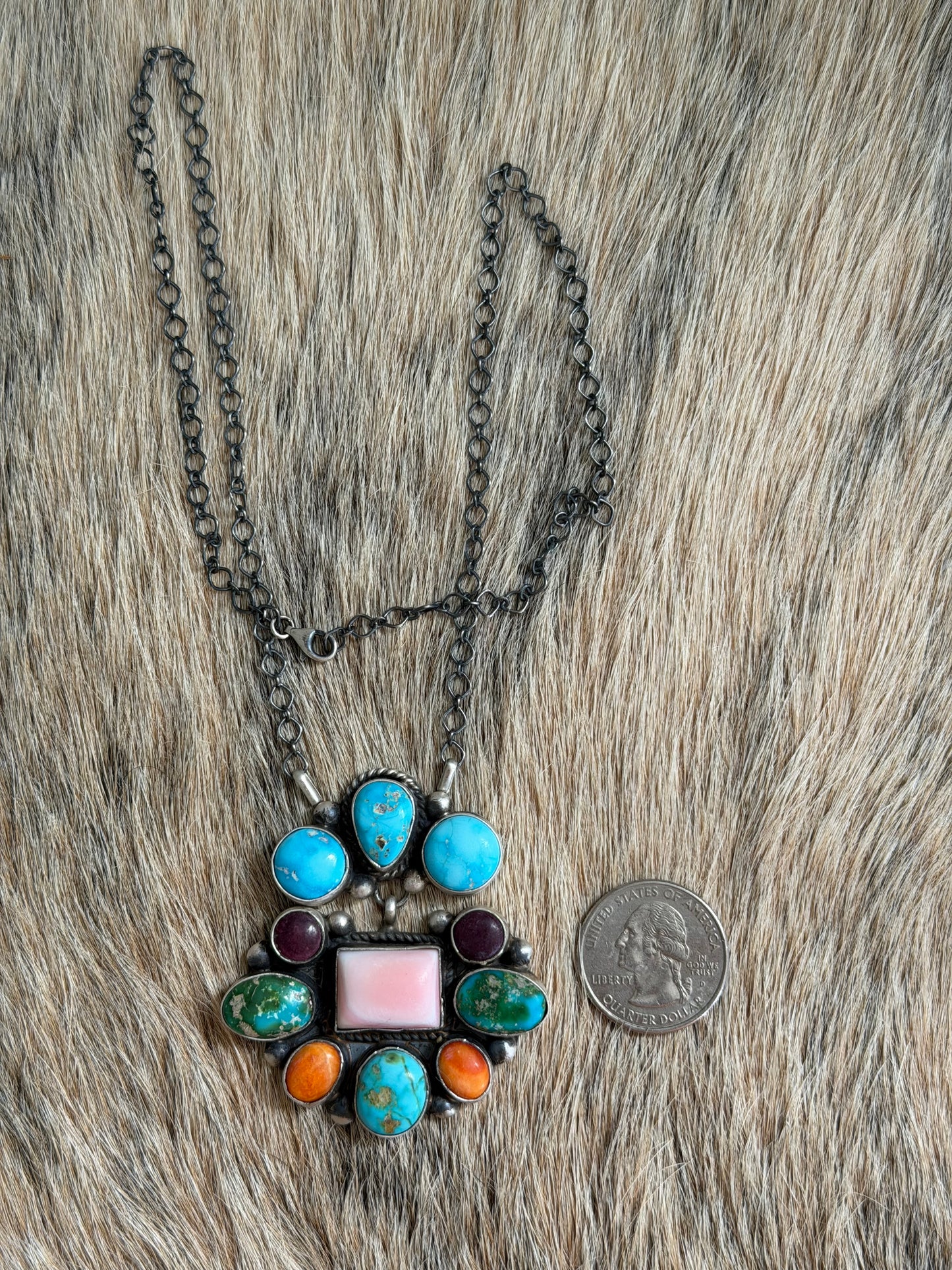 Multicolor Cluster Necklace