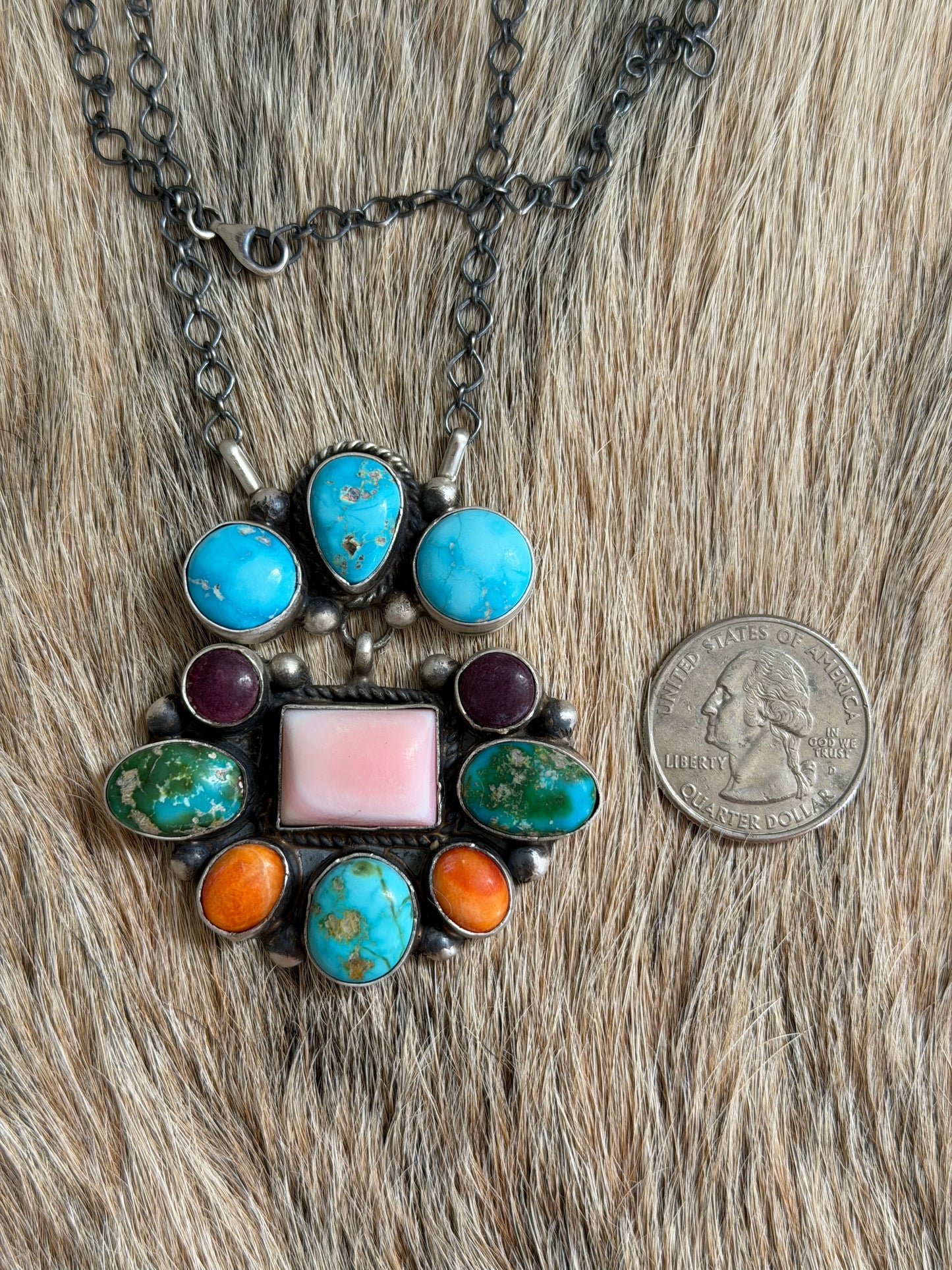 Multicolor Cluster Necklace