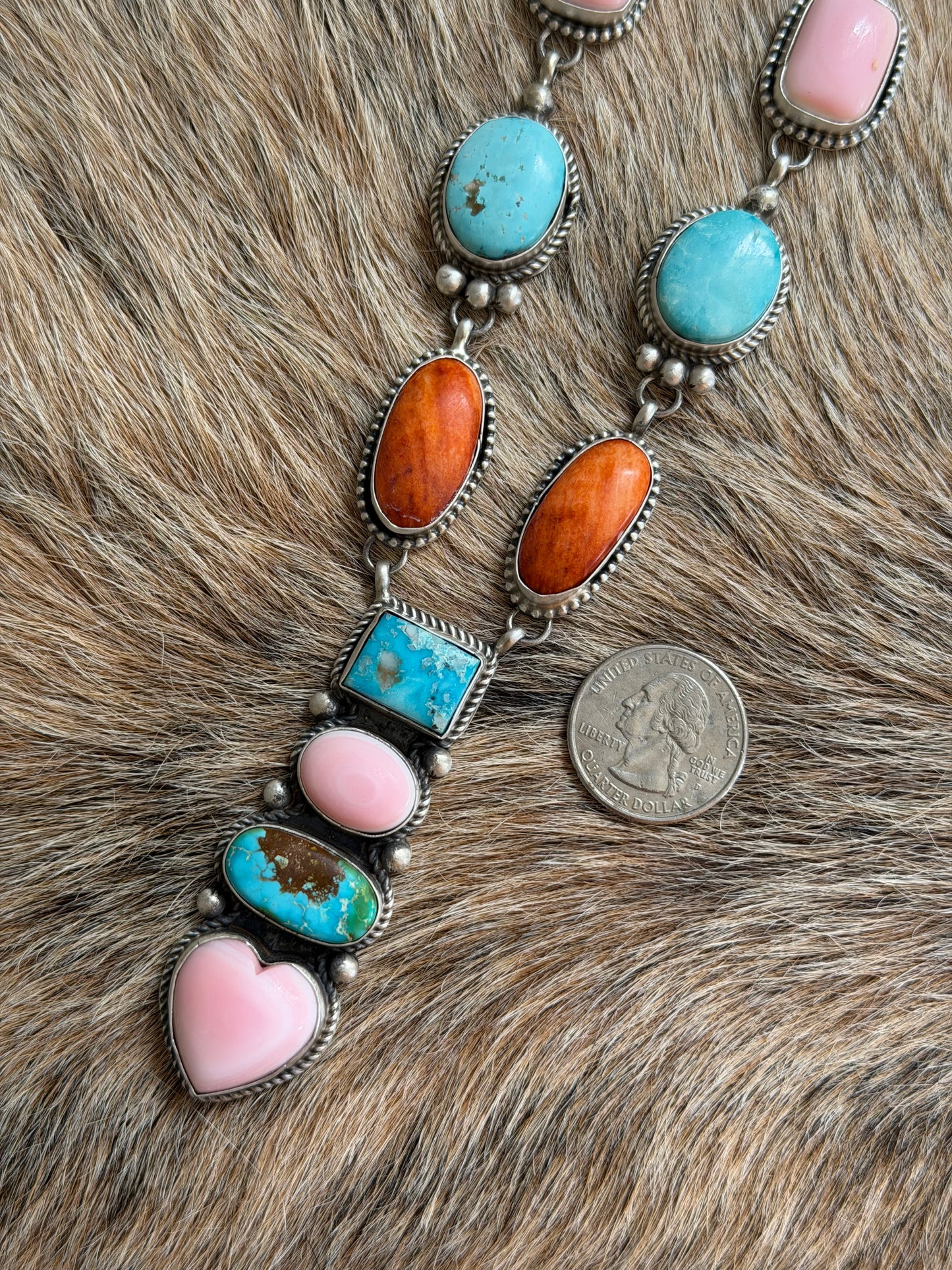 Multicolor Statement Necklace and Earrings Set