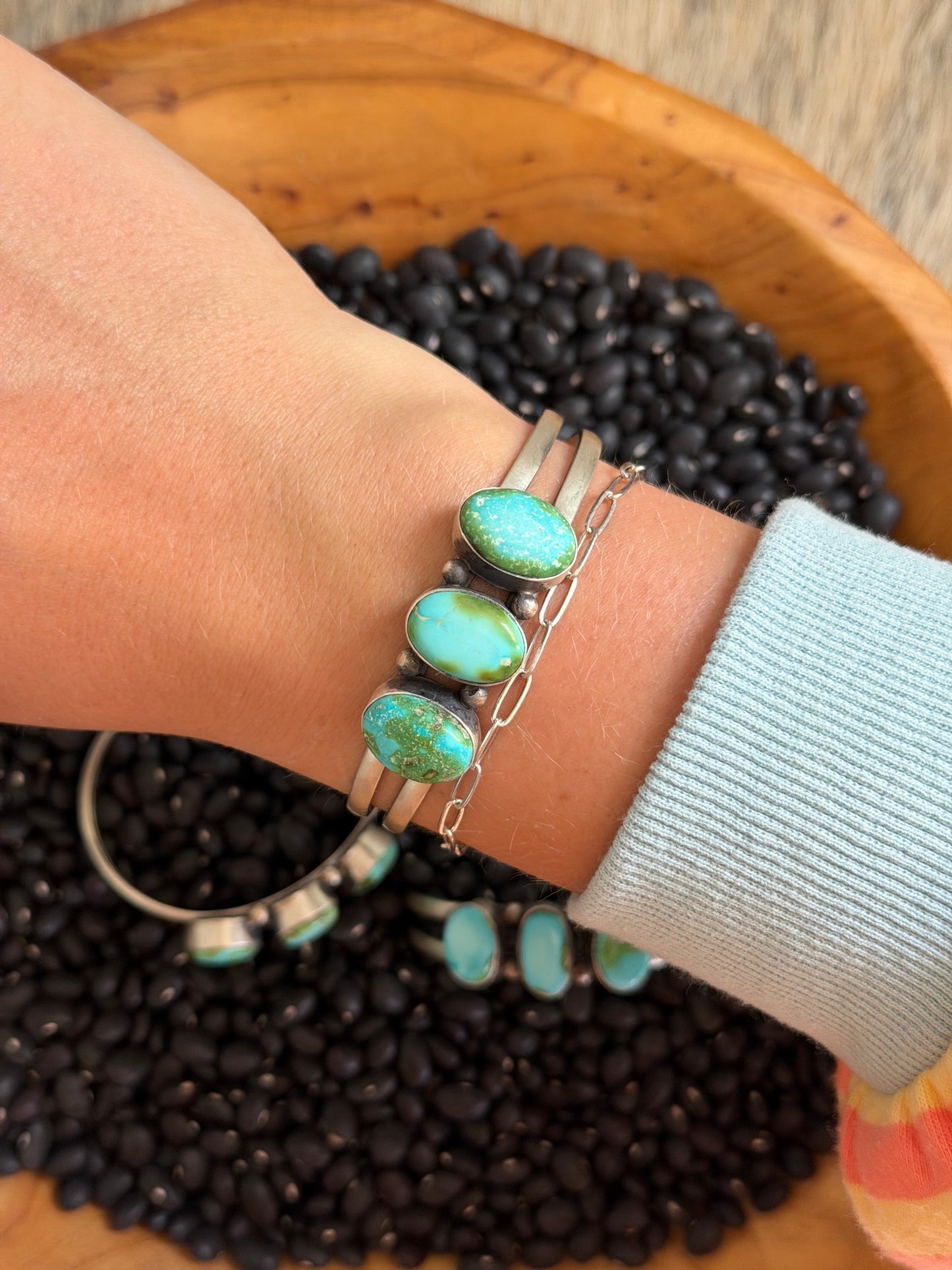 Sonoran Gold Turquoise Cluster Cuff