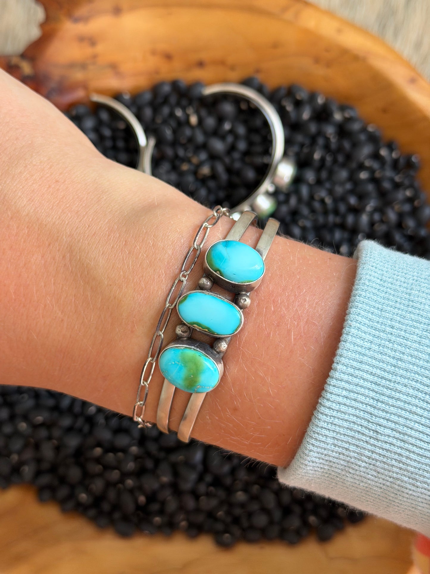 Sonoran Gold Turquoise Cluster Cuff