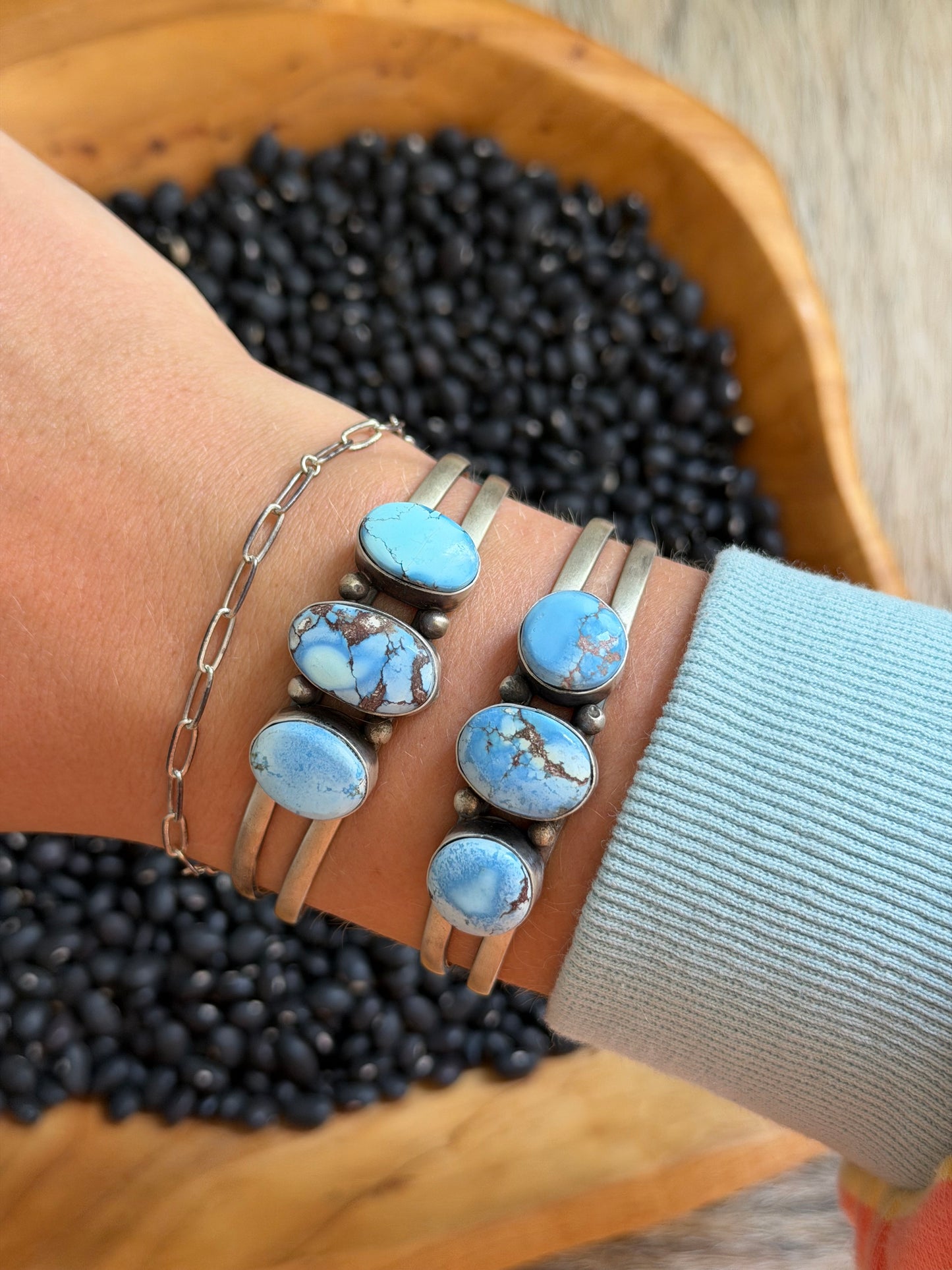 Golden Hills Turquoise Cluster Cuff