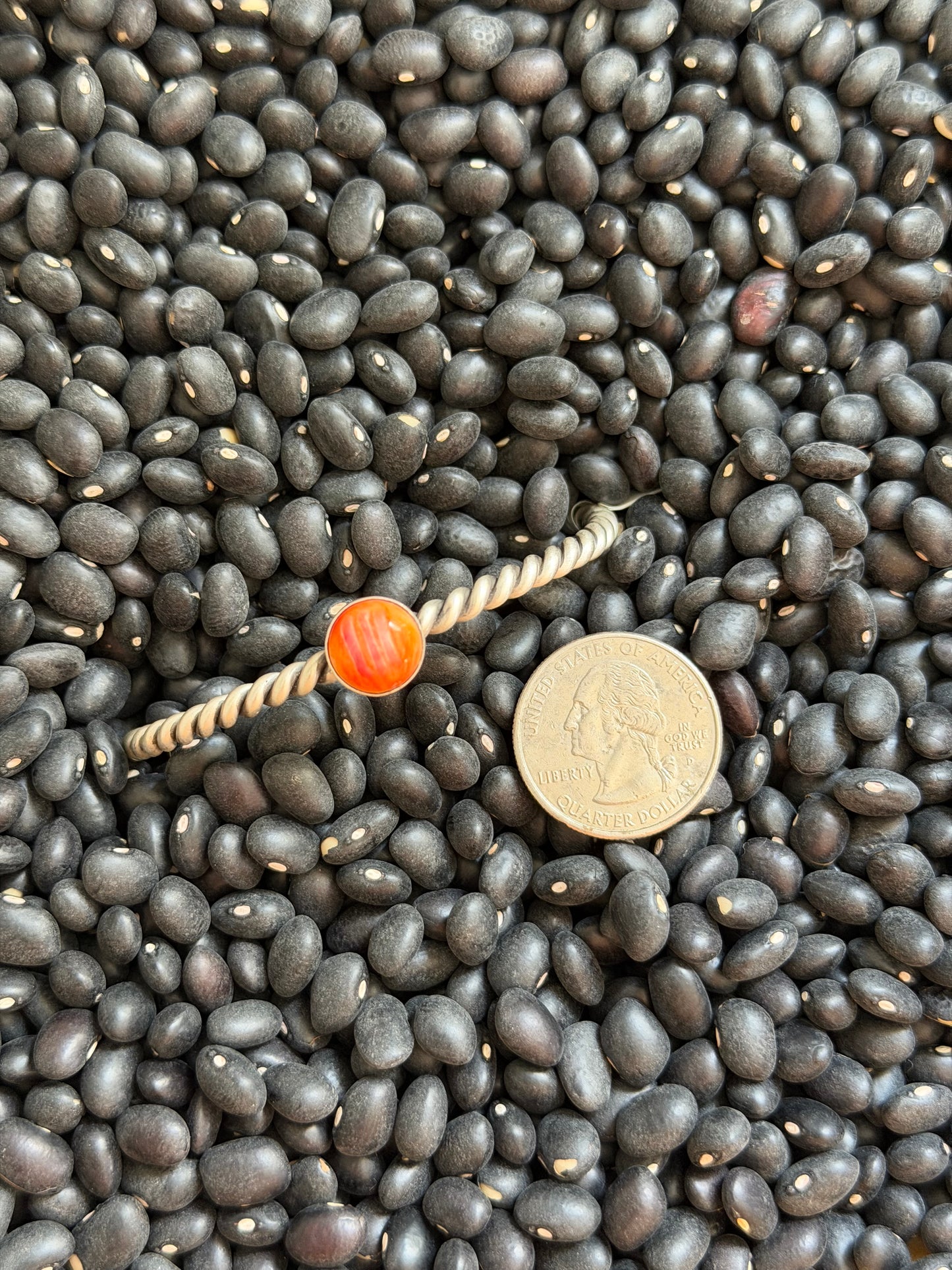 Orange Spiny Stacker Cuff