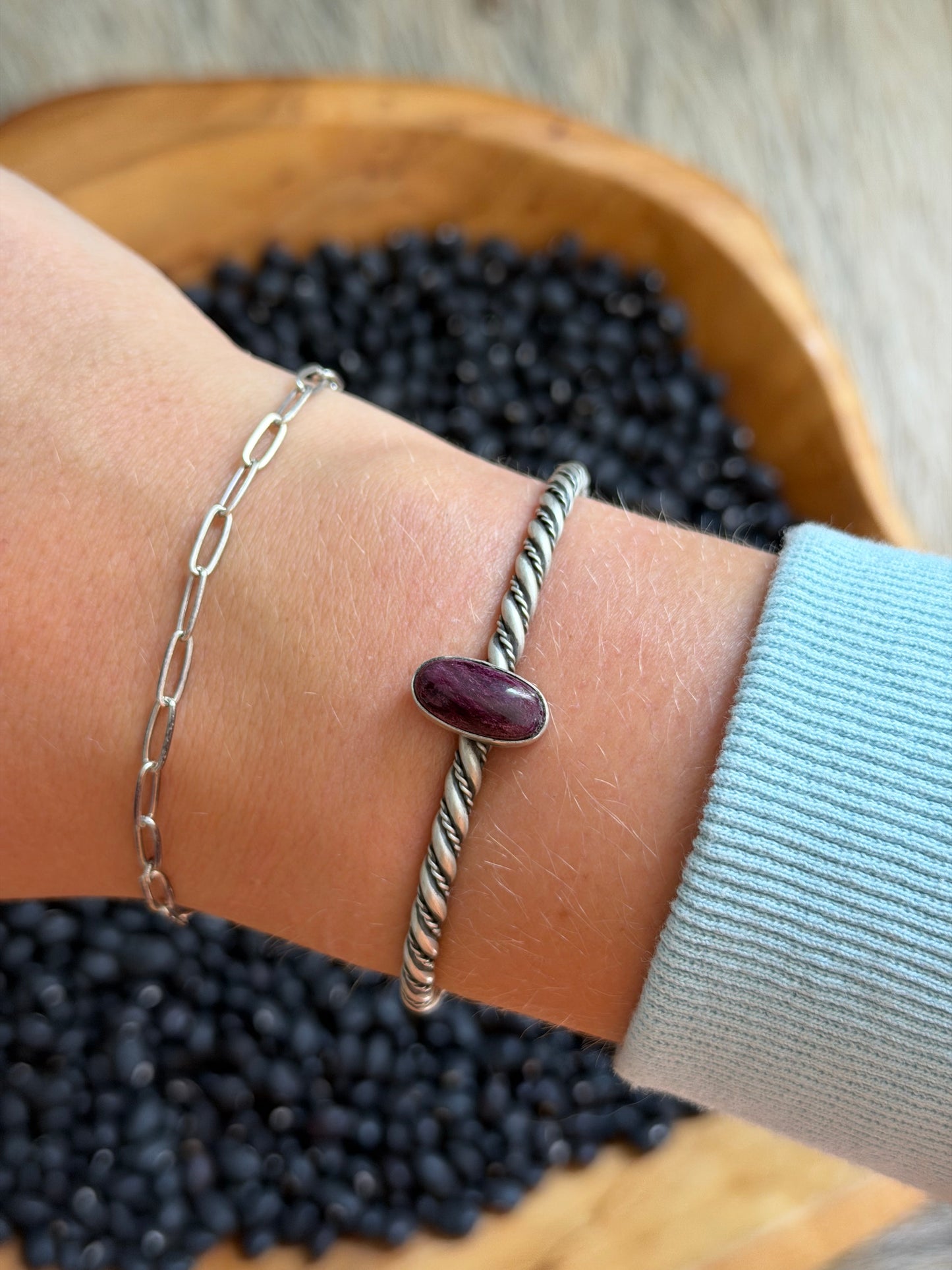 Purple Spiny Stacker Cuff