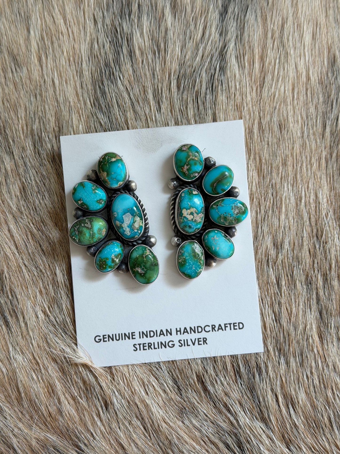 Sonoran Gold Turquoise Cluster Earrings