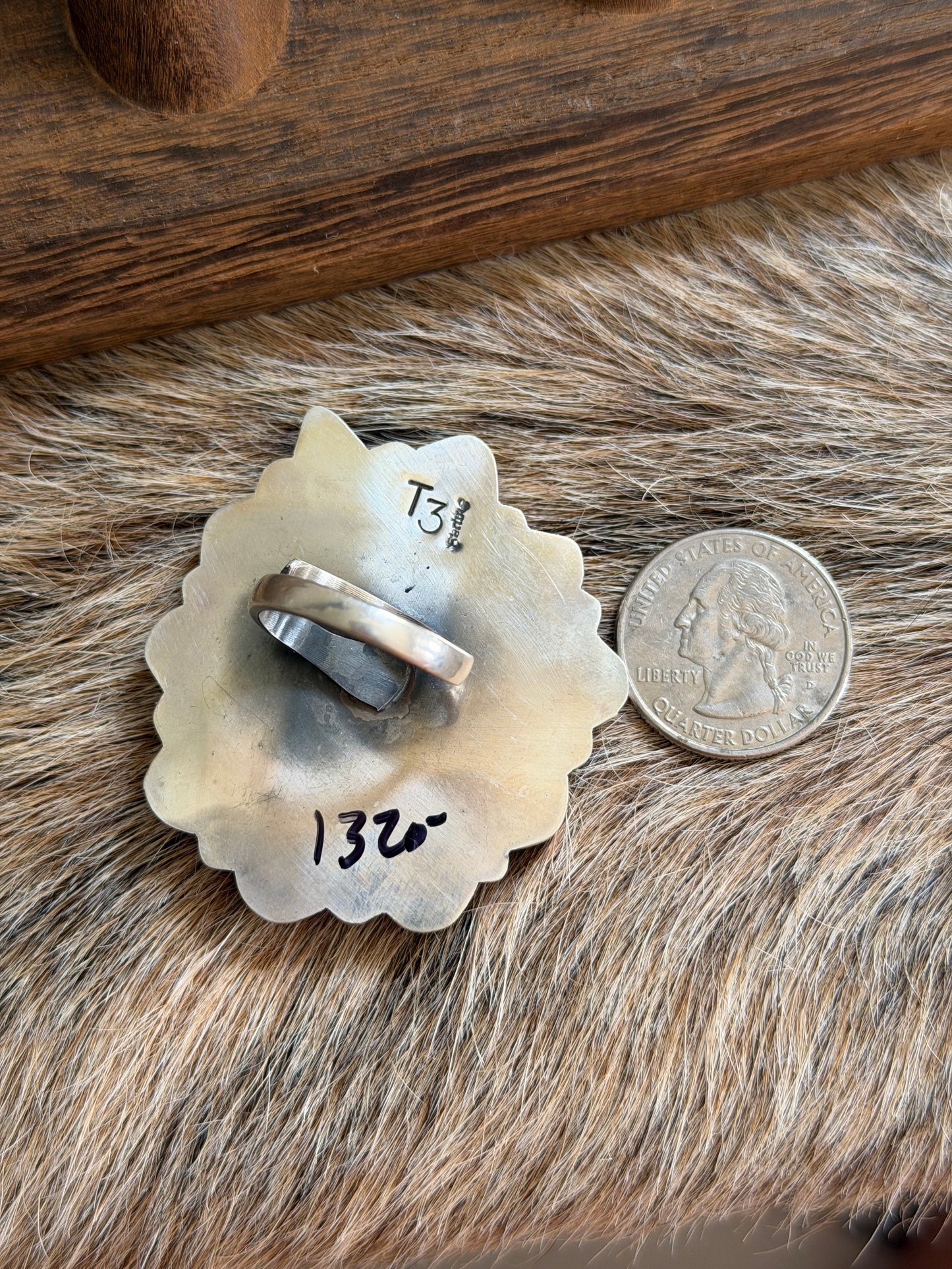 Adjustable Golden Hills Turquoise Cluster Ring