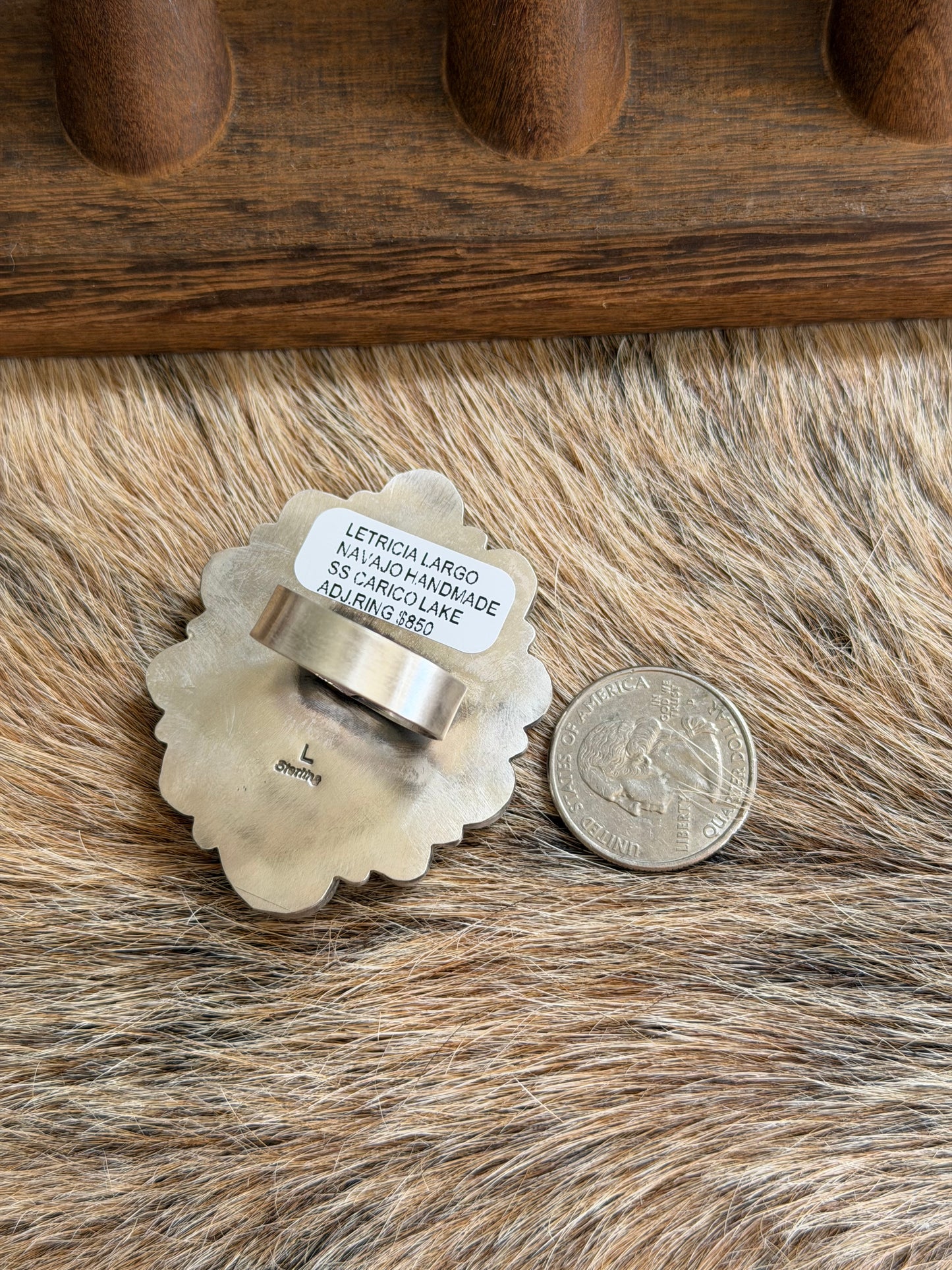 Adjustable Carico Lake Turquoise Cluster Ring