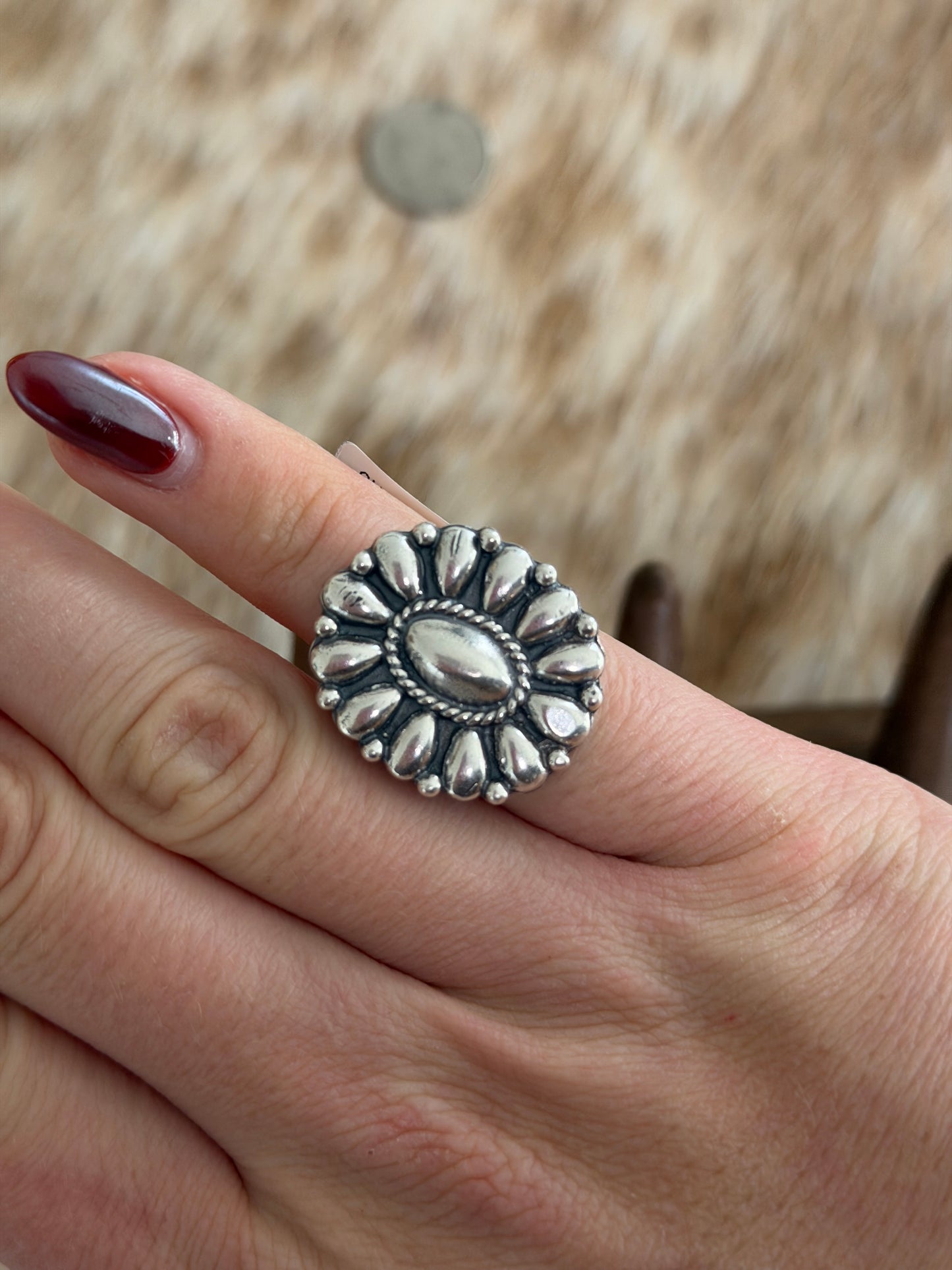 Sterling Silver Concho Ring