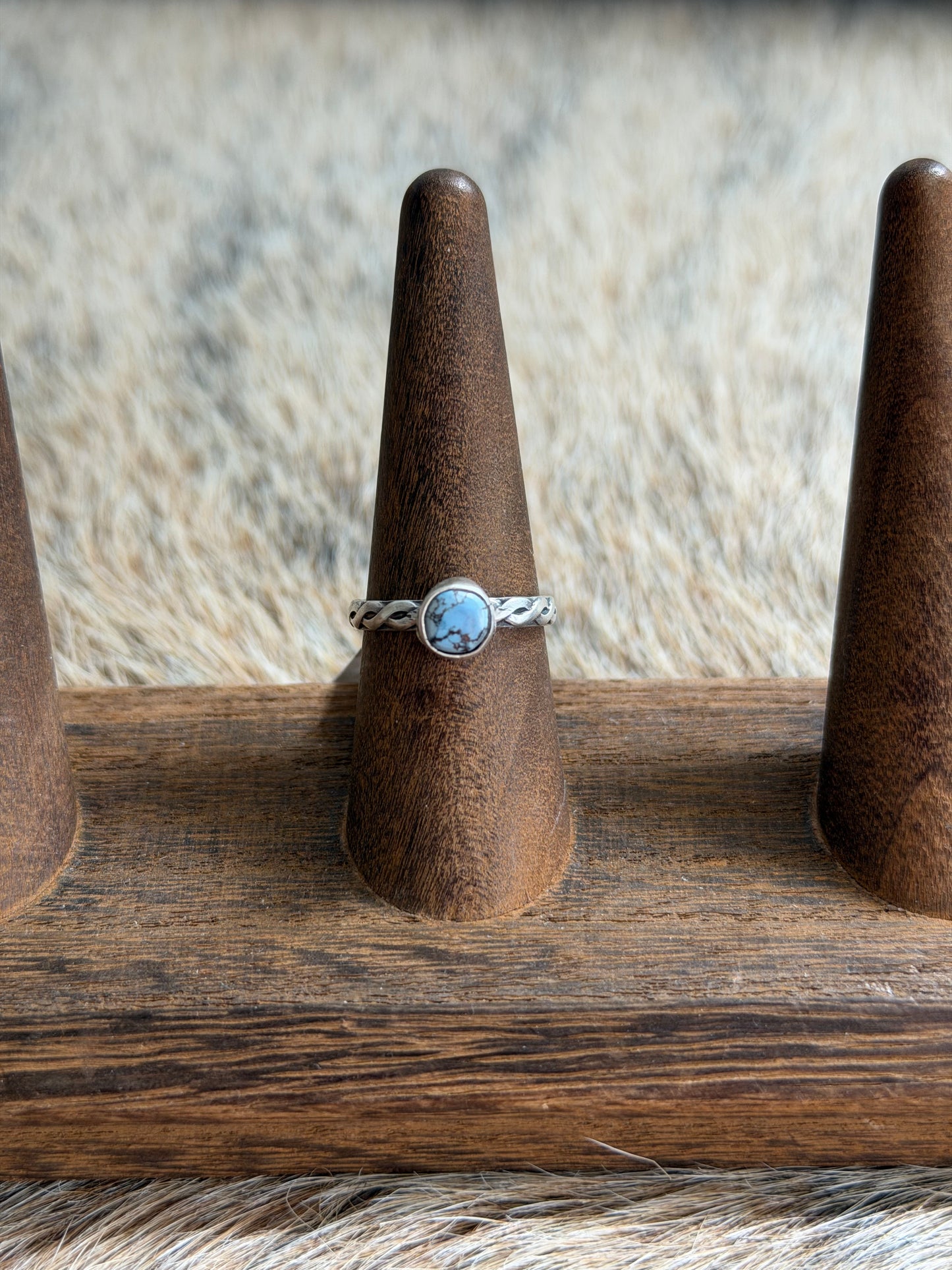 Size 7 Golden Hills Turquoise Band Ring