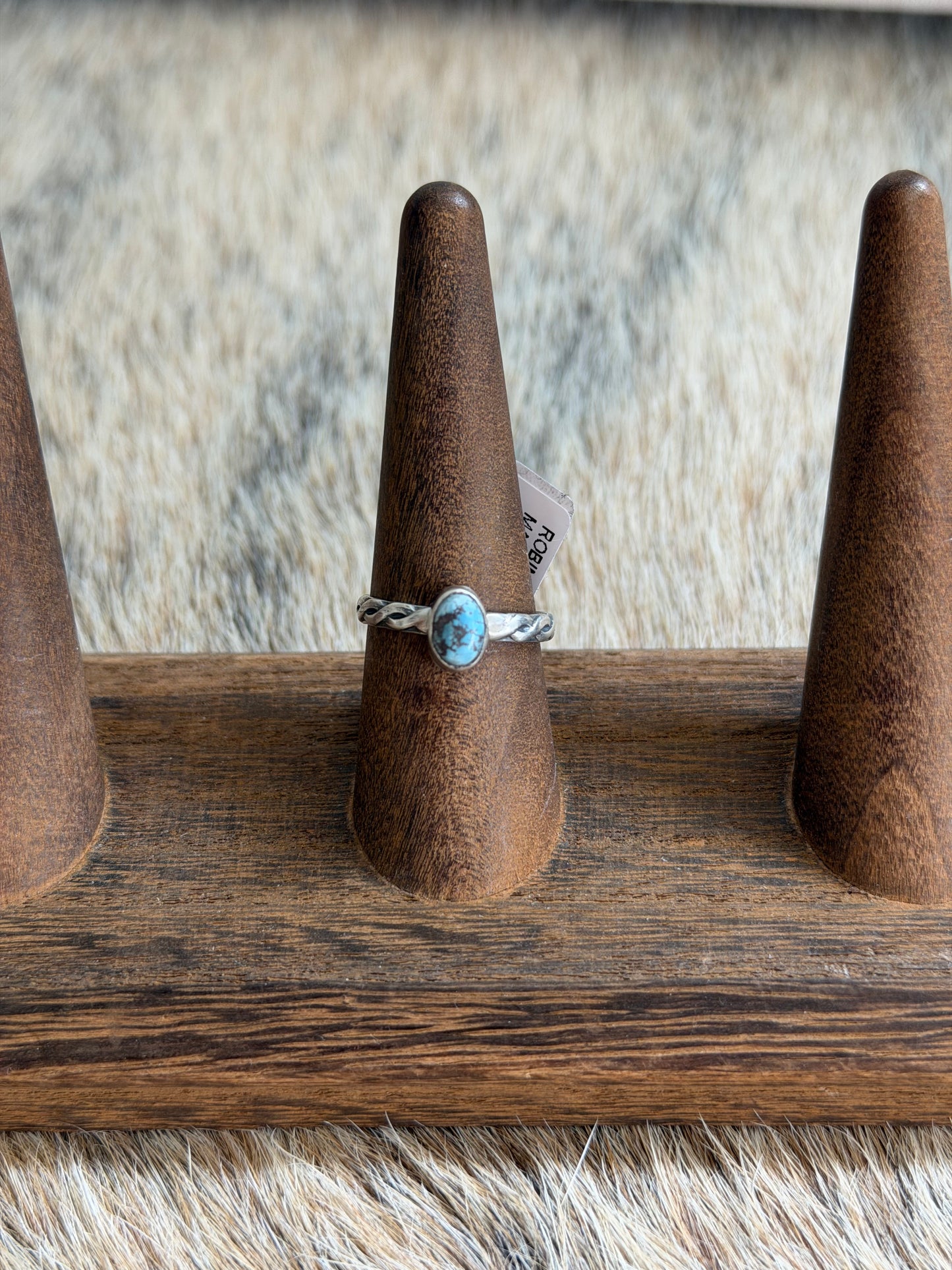 Size 7.5 Golden Hills Turquoise Band Ring