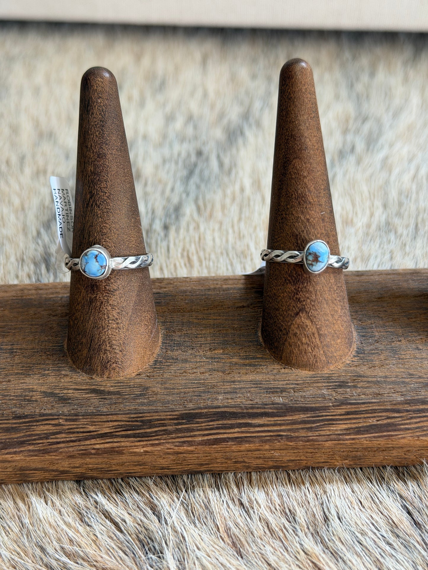 Size 8 Golden Hills Turquoise Band Ring