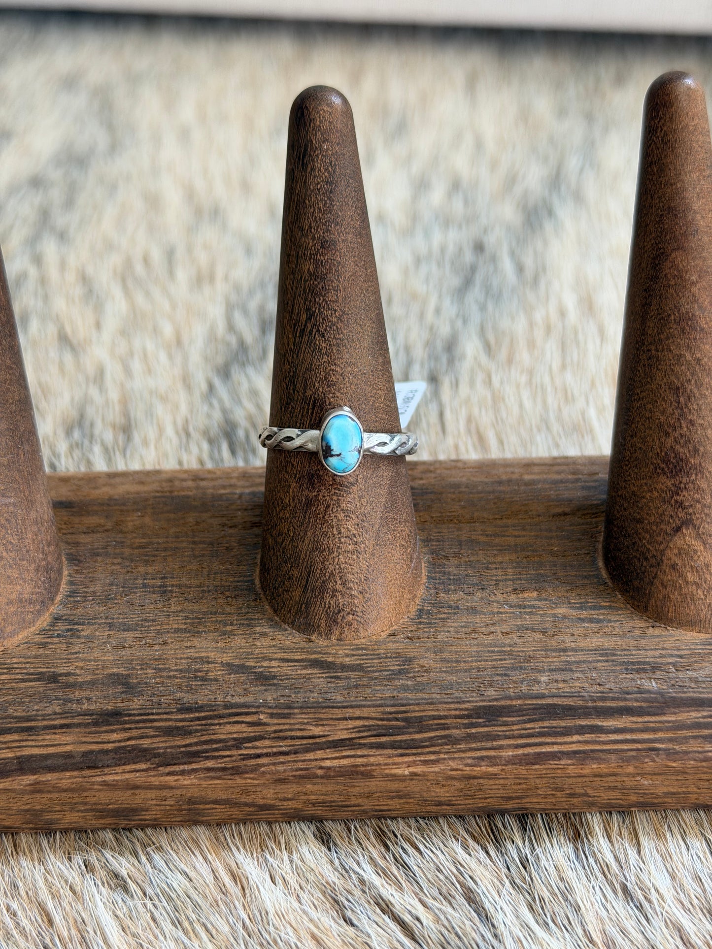 Size 8.5 Golden Hills Turquoise Band Ring