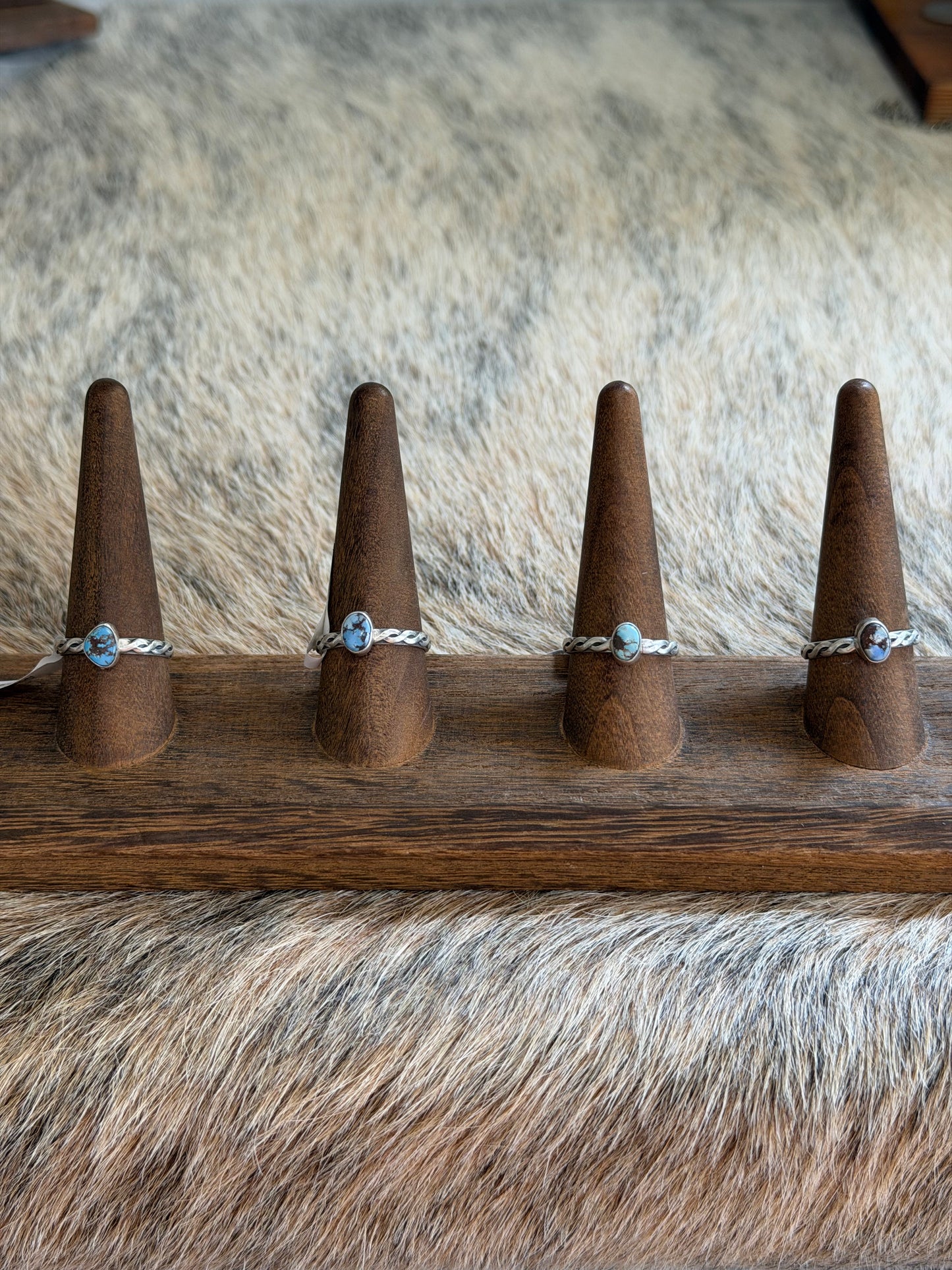 Size 9 Golden Hills Turquoise Band Ring