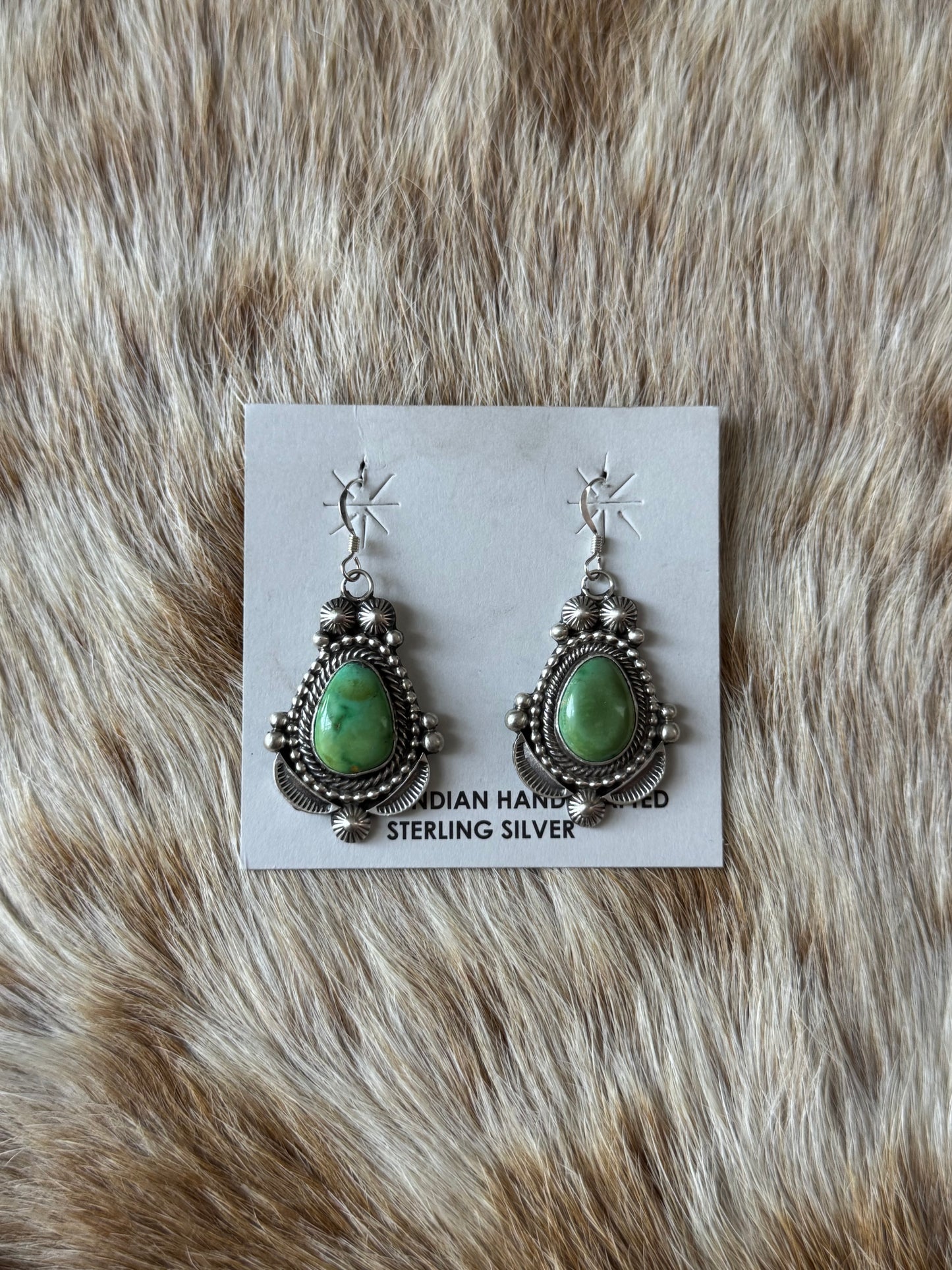 Sonoran Gold Turquoise Squash Blossom Necklace with Earrings