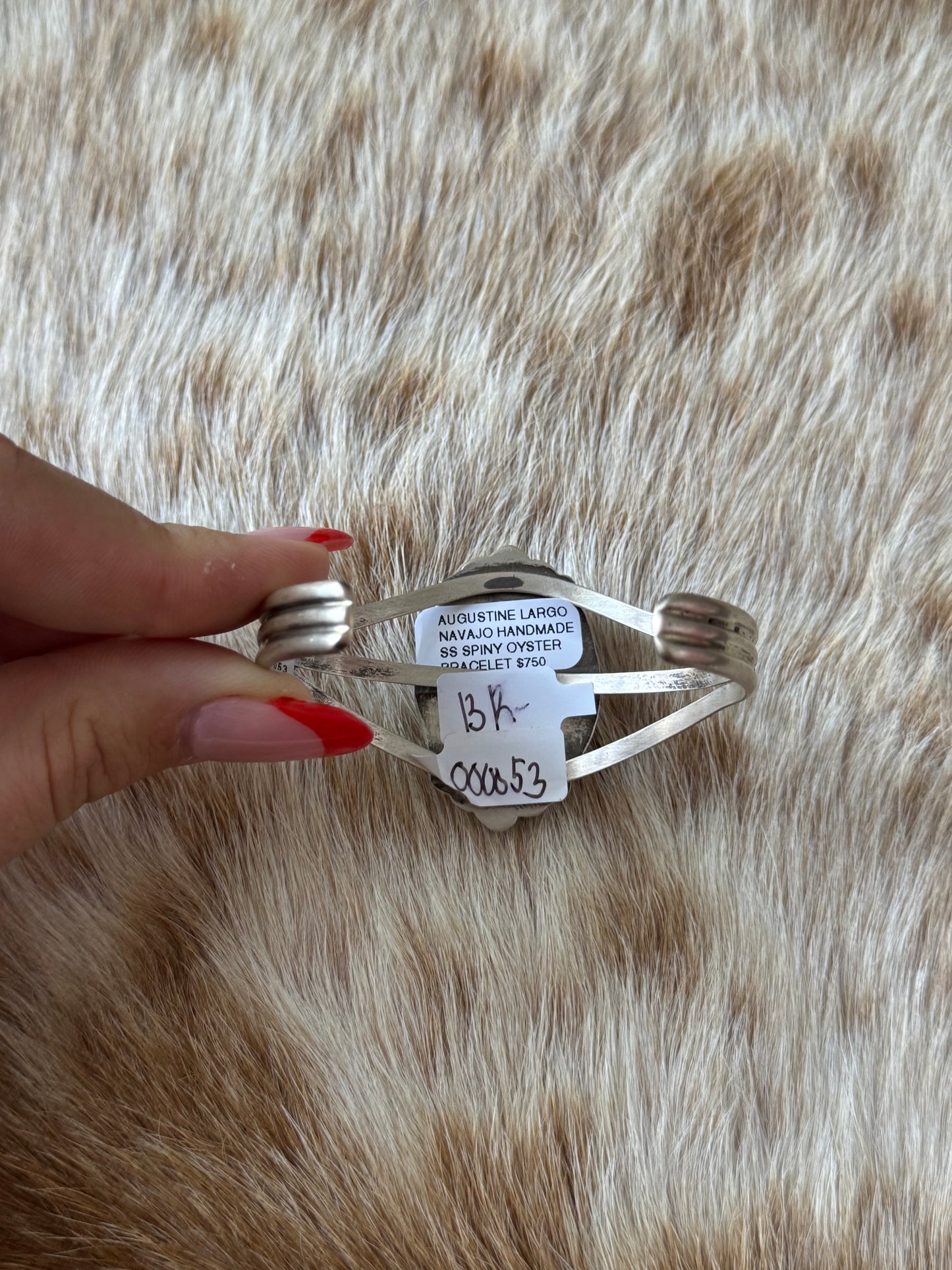 Orange Spiny Oyster Cuff Bracelet