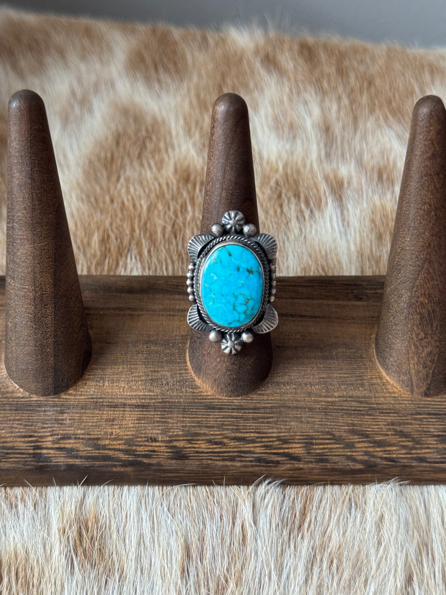 Size 8.5 Kingman Turquoise Ring