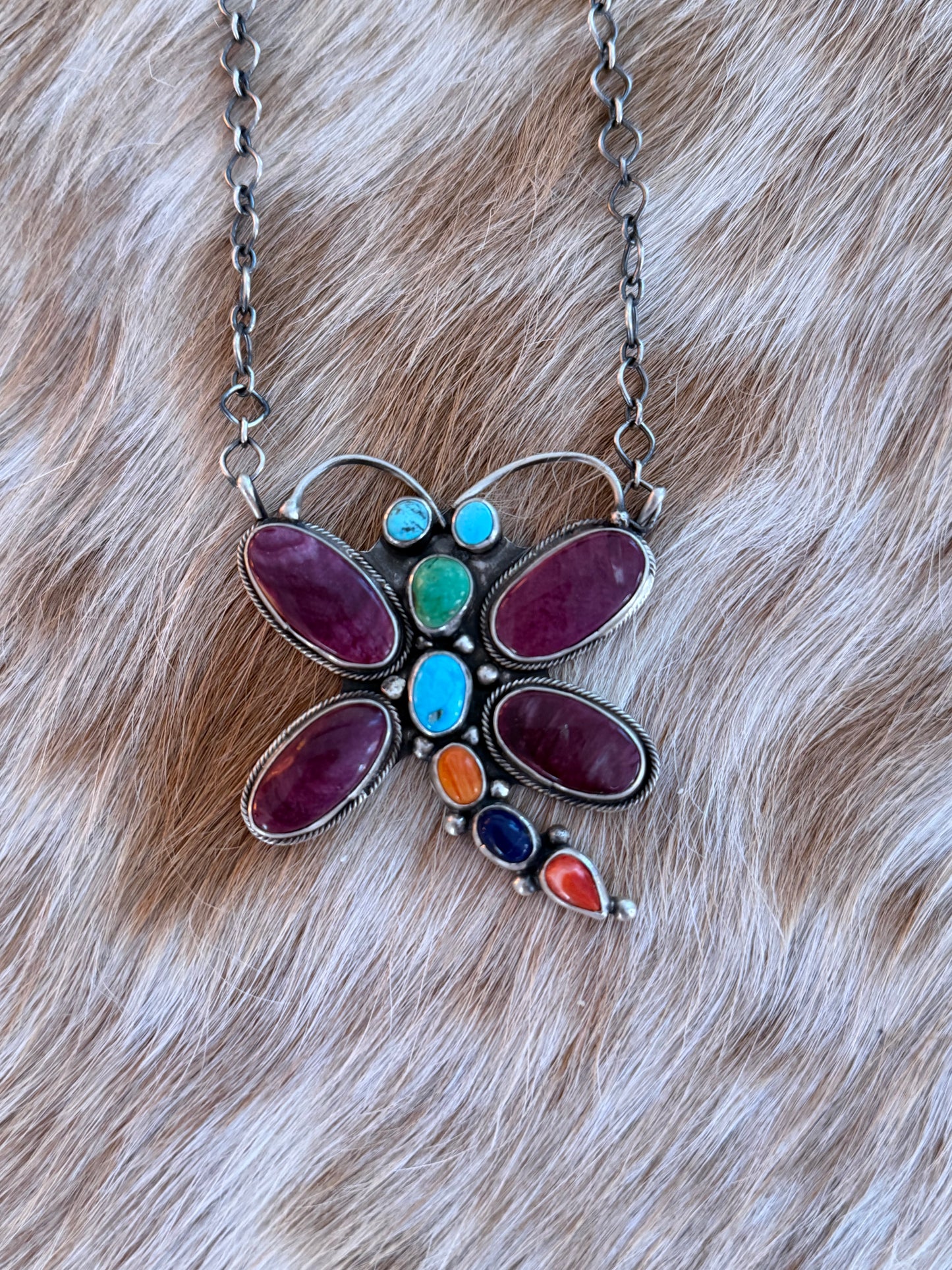 Multicolor Dragonfly Necklace