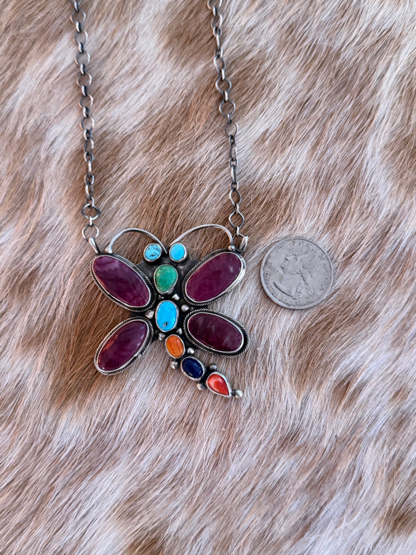 Multicolor Dragonfly Necklace