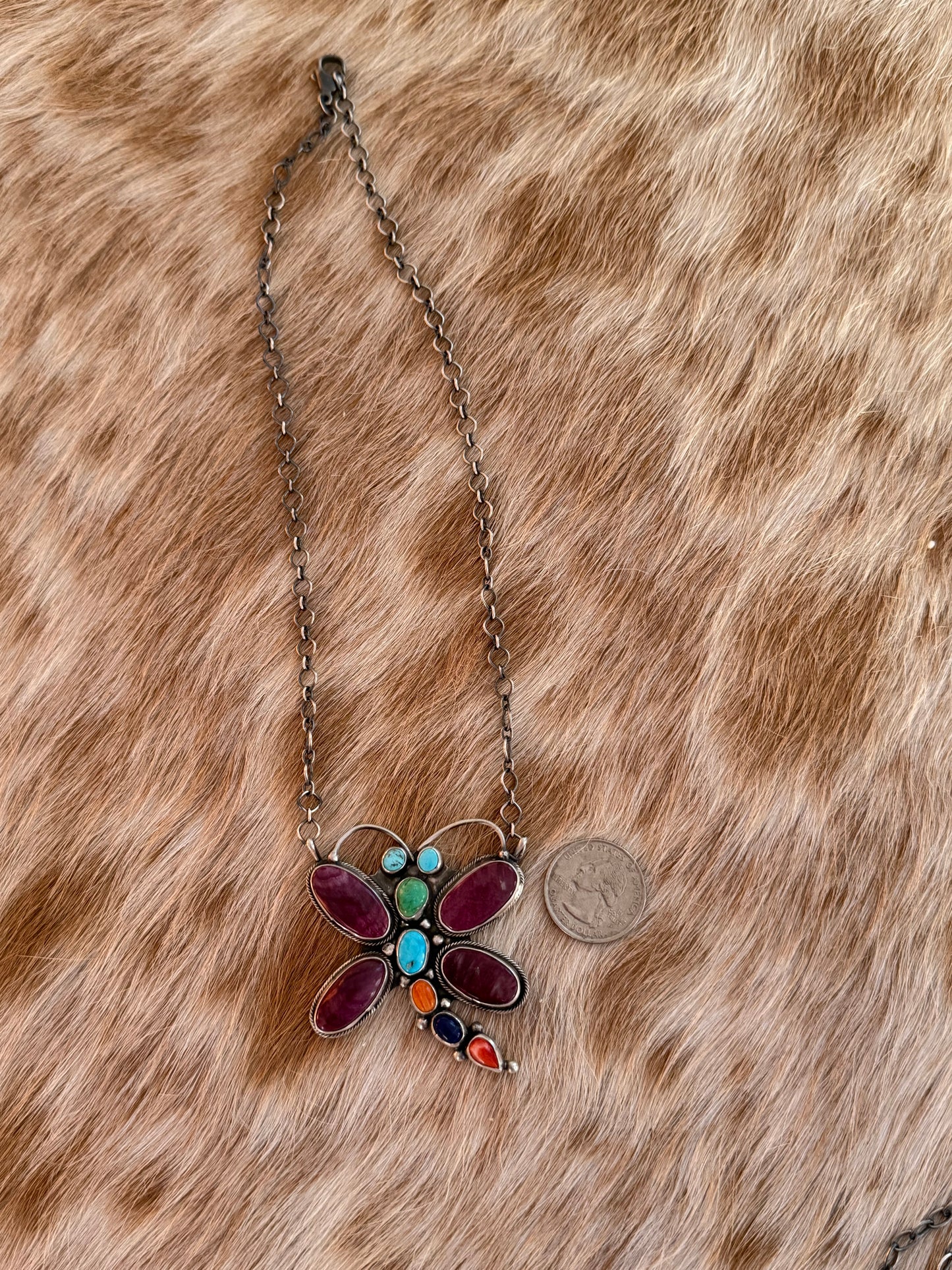 Multicolor Dragonfly Necklace