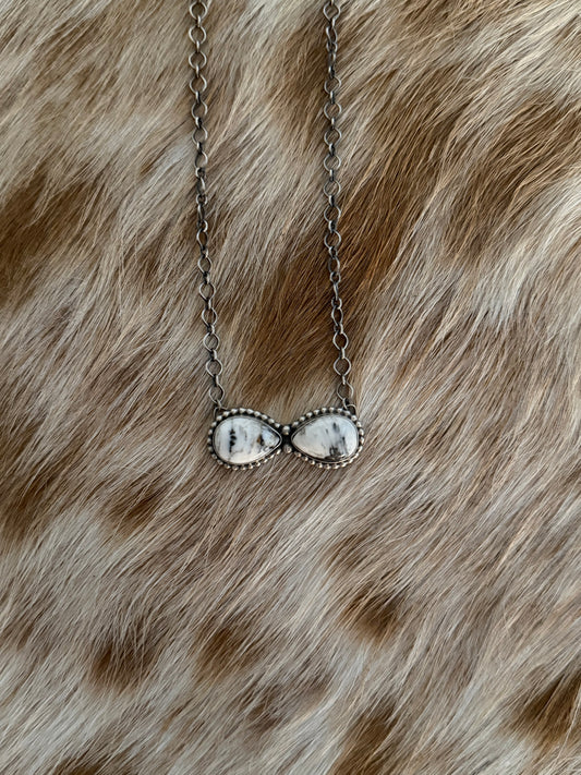 White Buffalo Bar Necklace