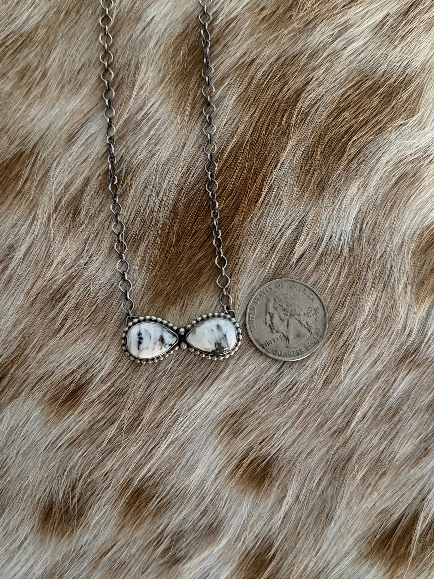 White Buffalo Bar Necklace