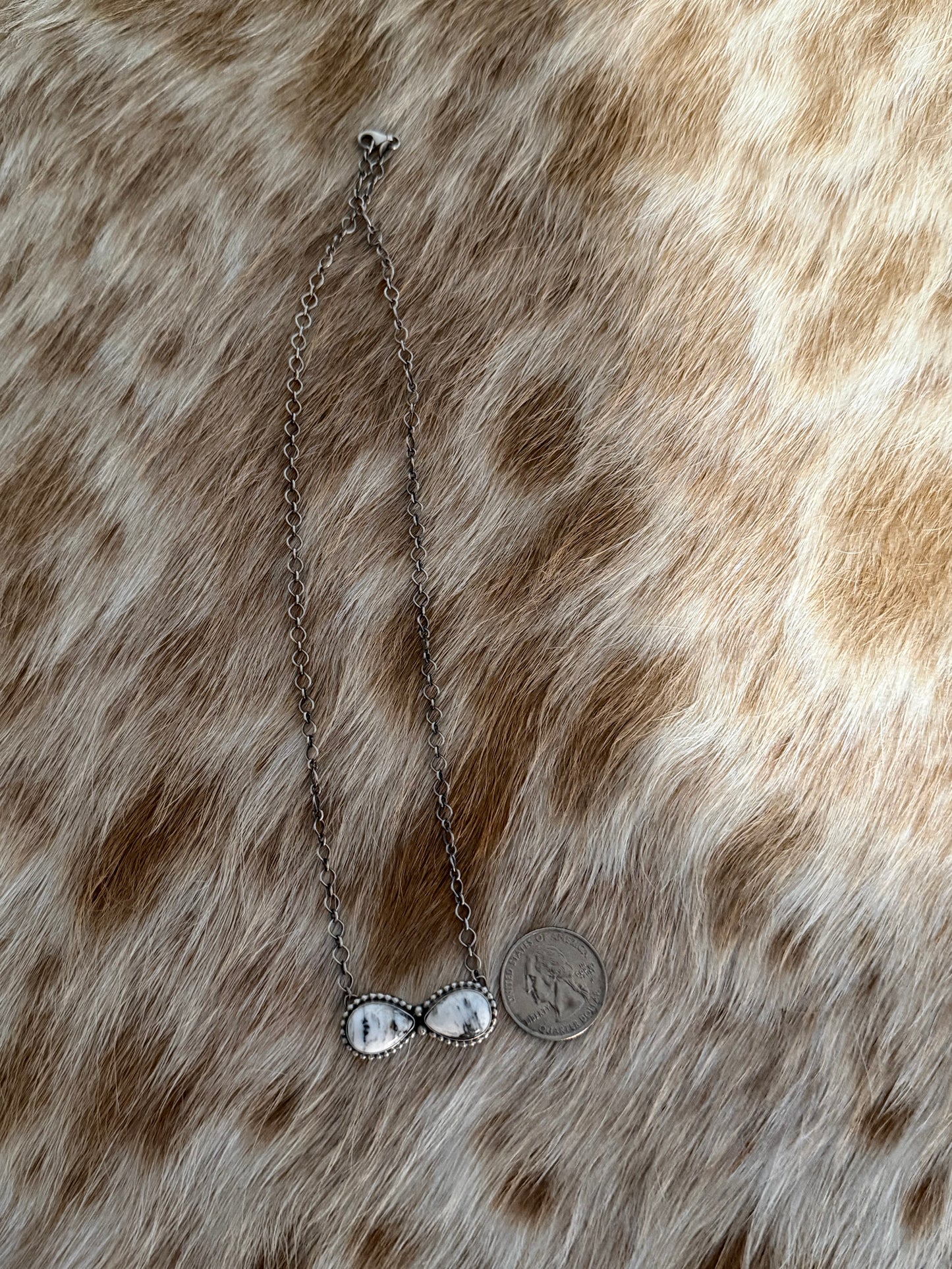White Buffalo Bar Necklace
