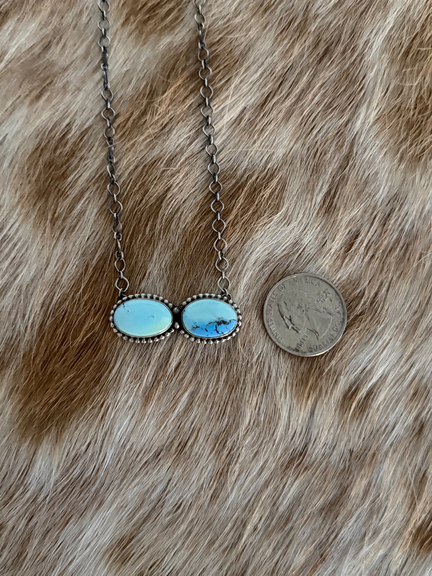 Golden Hills Turquoise Bar Necklace