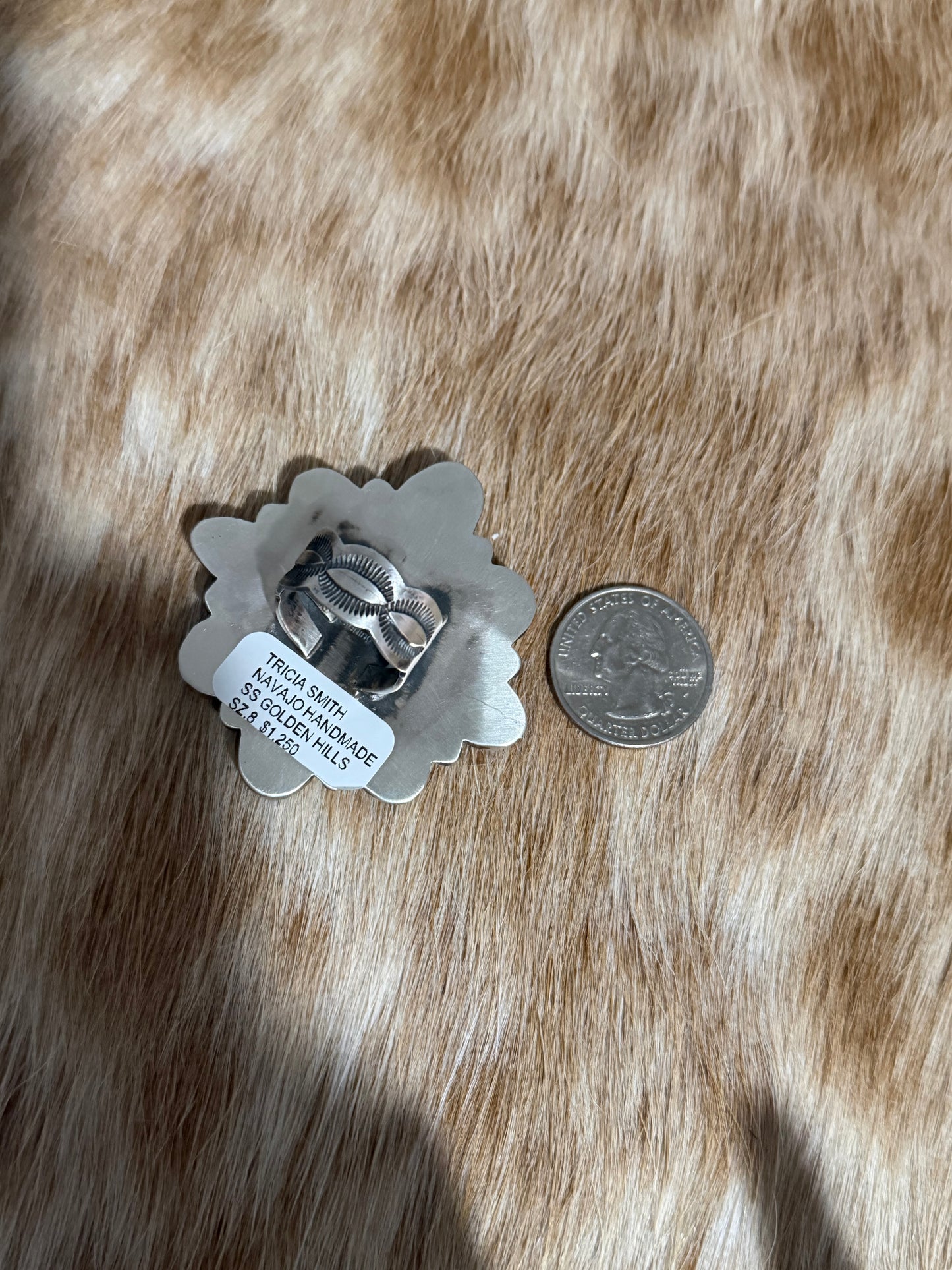 Size 8 Golden Hills Turquoise Cluster Ring