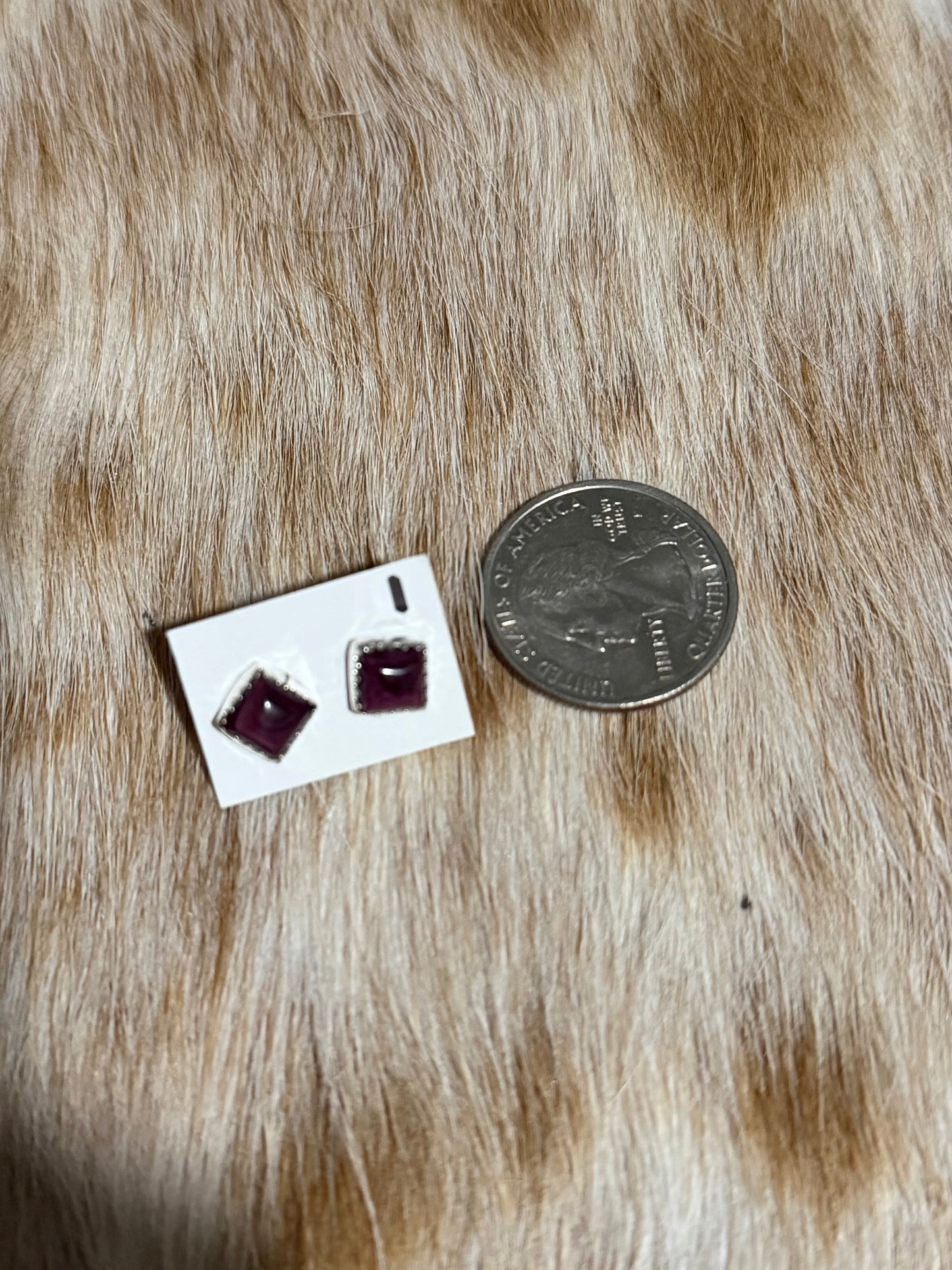 Purple Spiny Oyster Shell Earrings