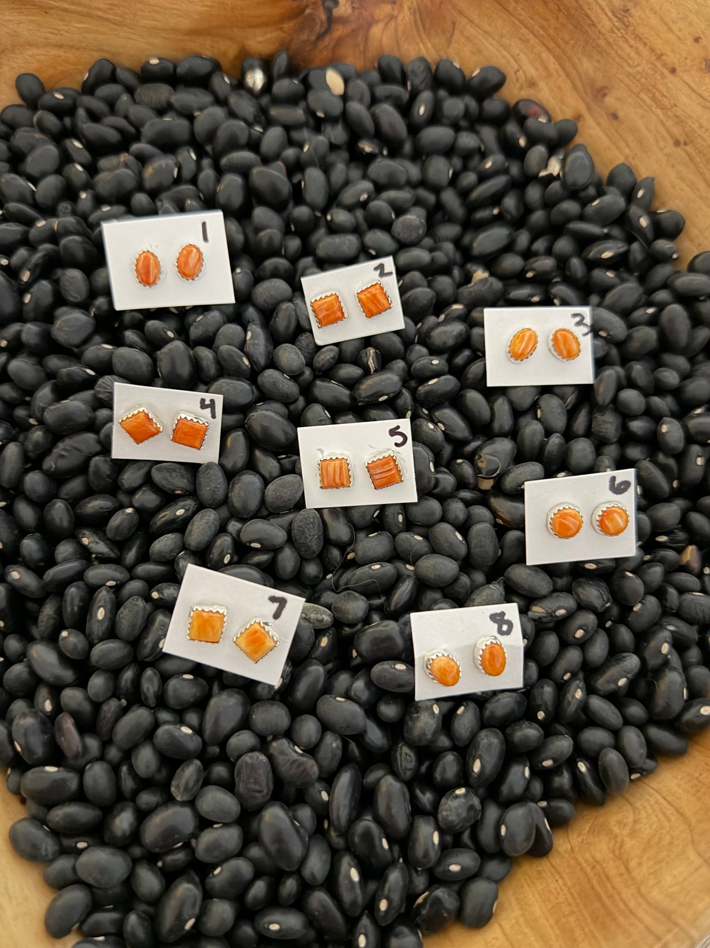 Orange Spiny Oyster Shell Earrings