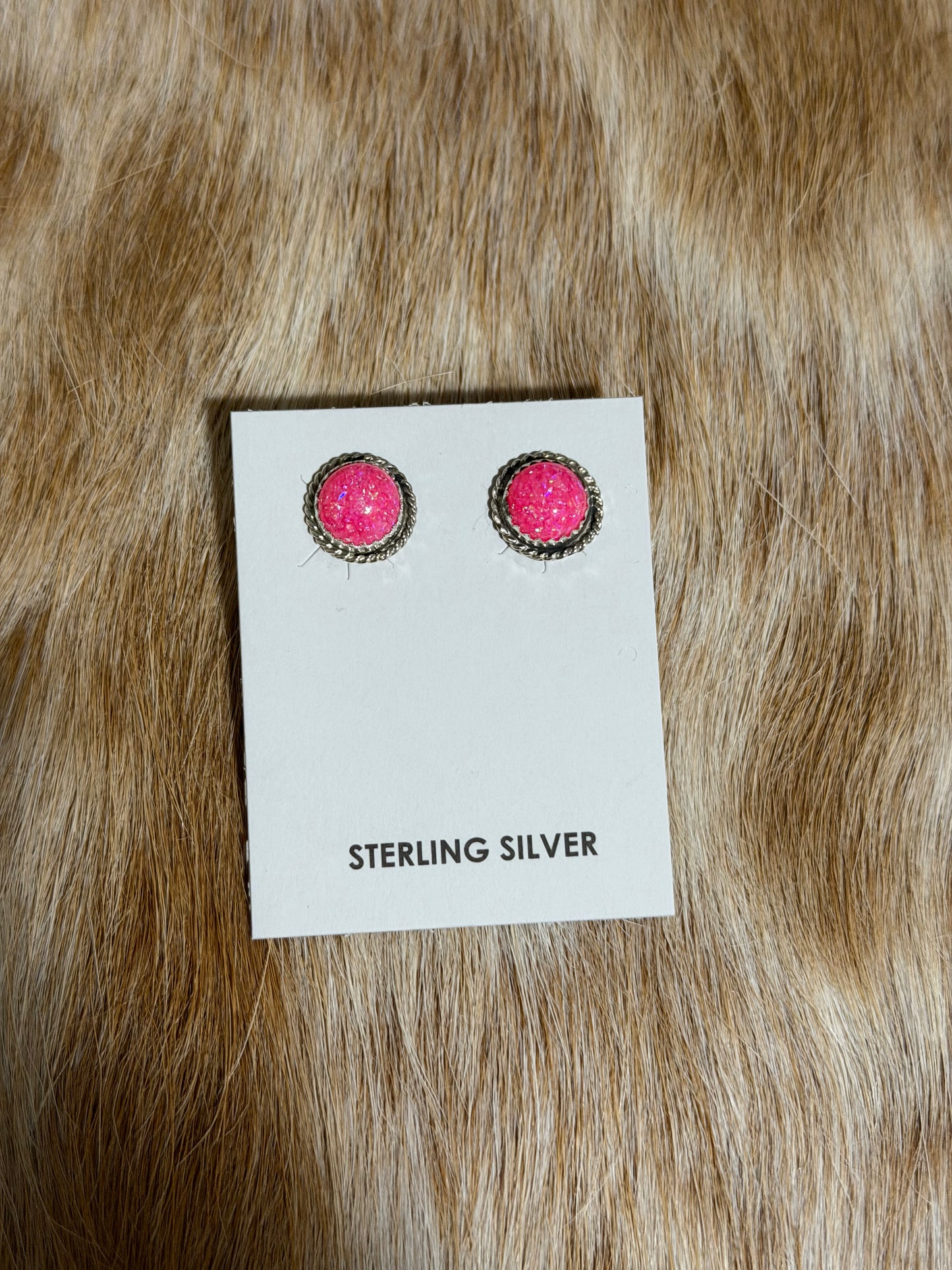 Pink Opal Earrings