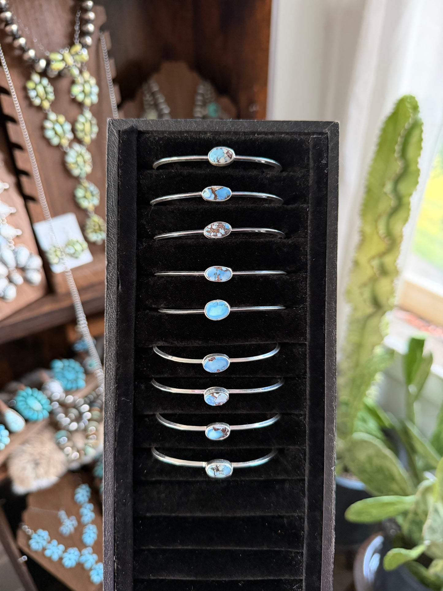 Golden Hills Turquoise Stacker Cuff Bracelet