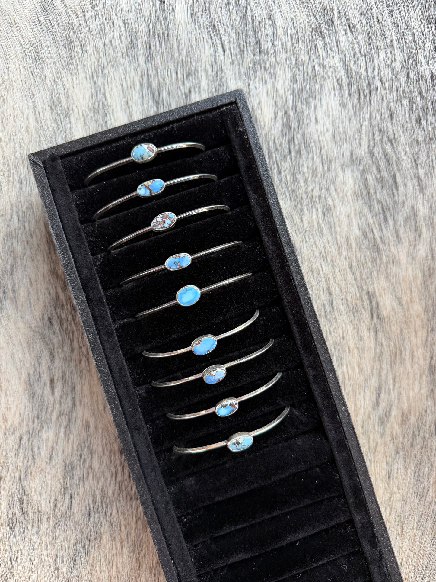 Golden Hills Turquoise Stacker Cuff Bracelet