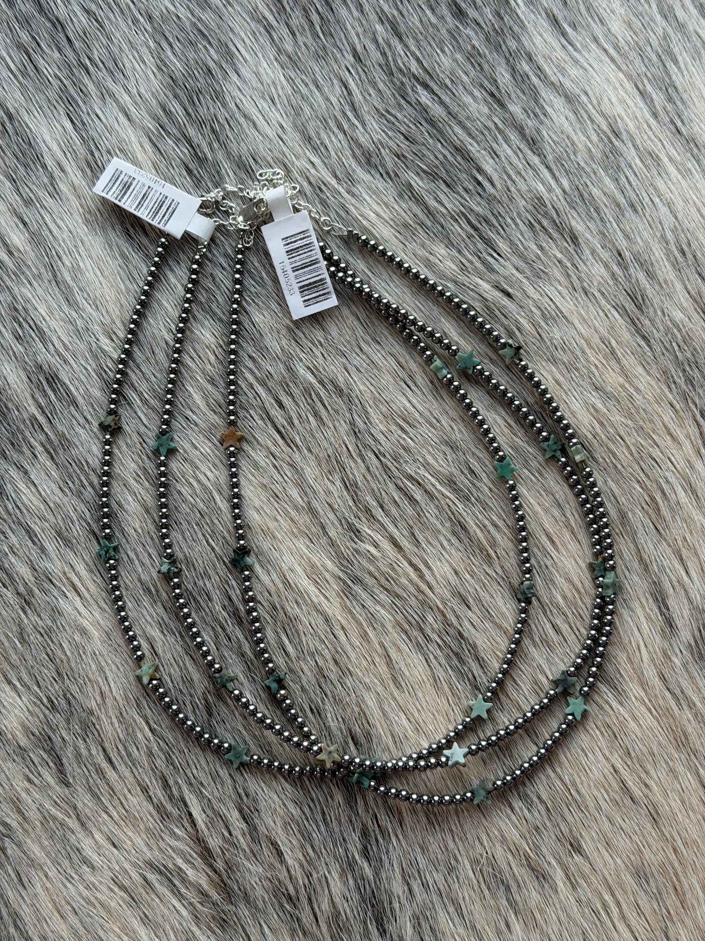 15" African Turquoise Star Necklace