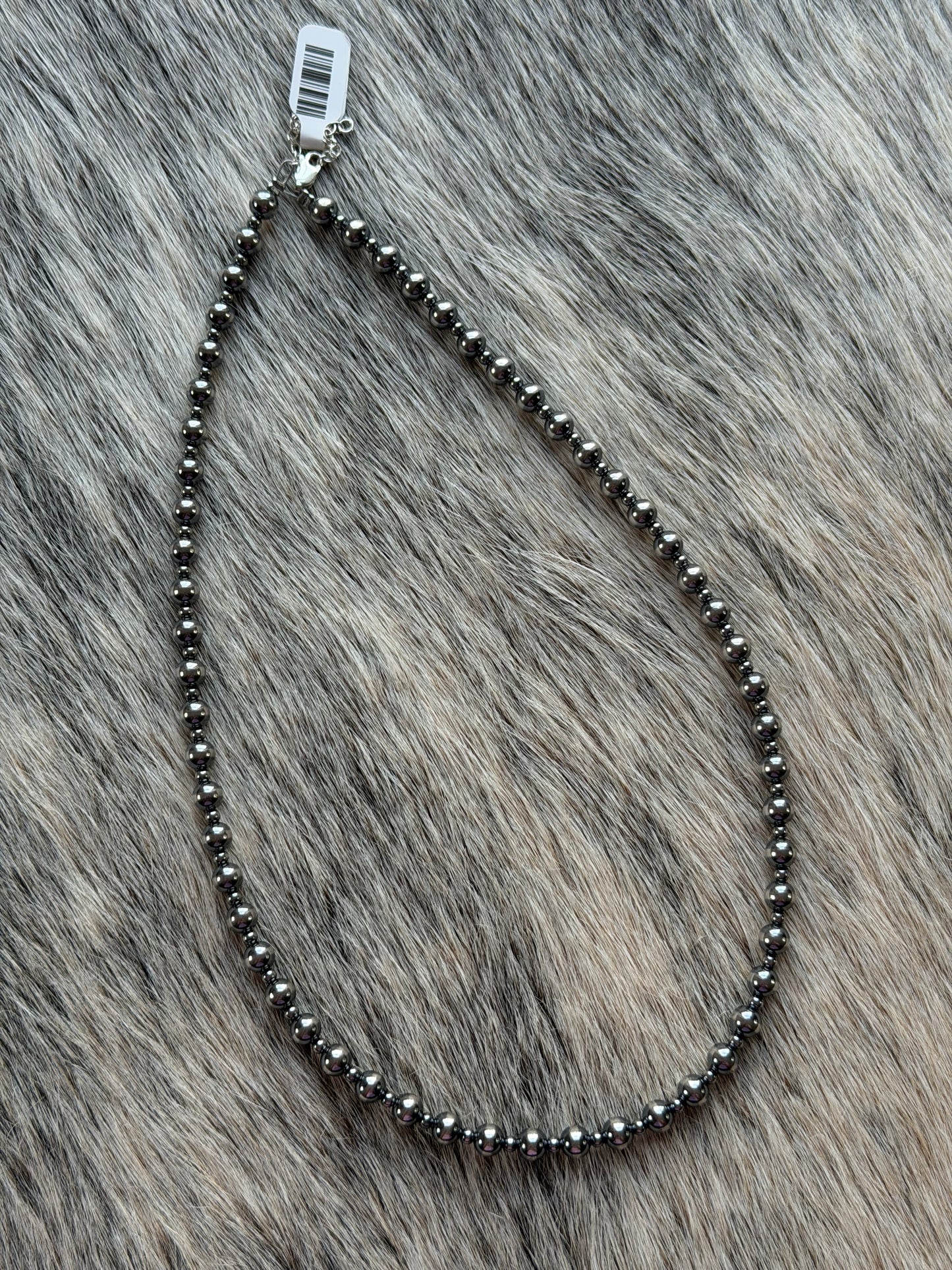20" 3mm/6mm Alternating Sterling Pearl Necklace