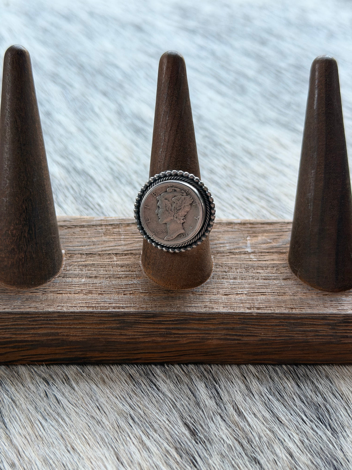 Adjustable Mercury Dime Ring